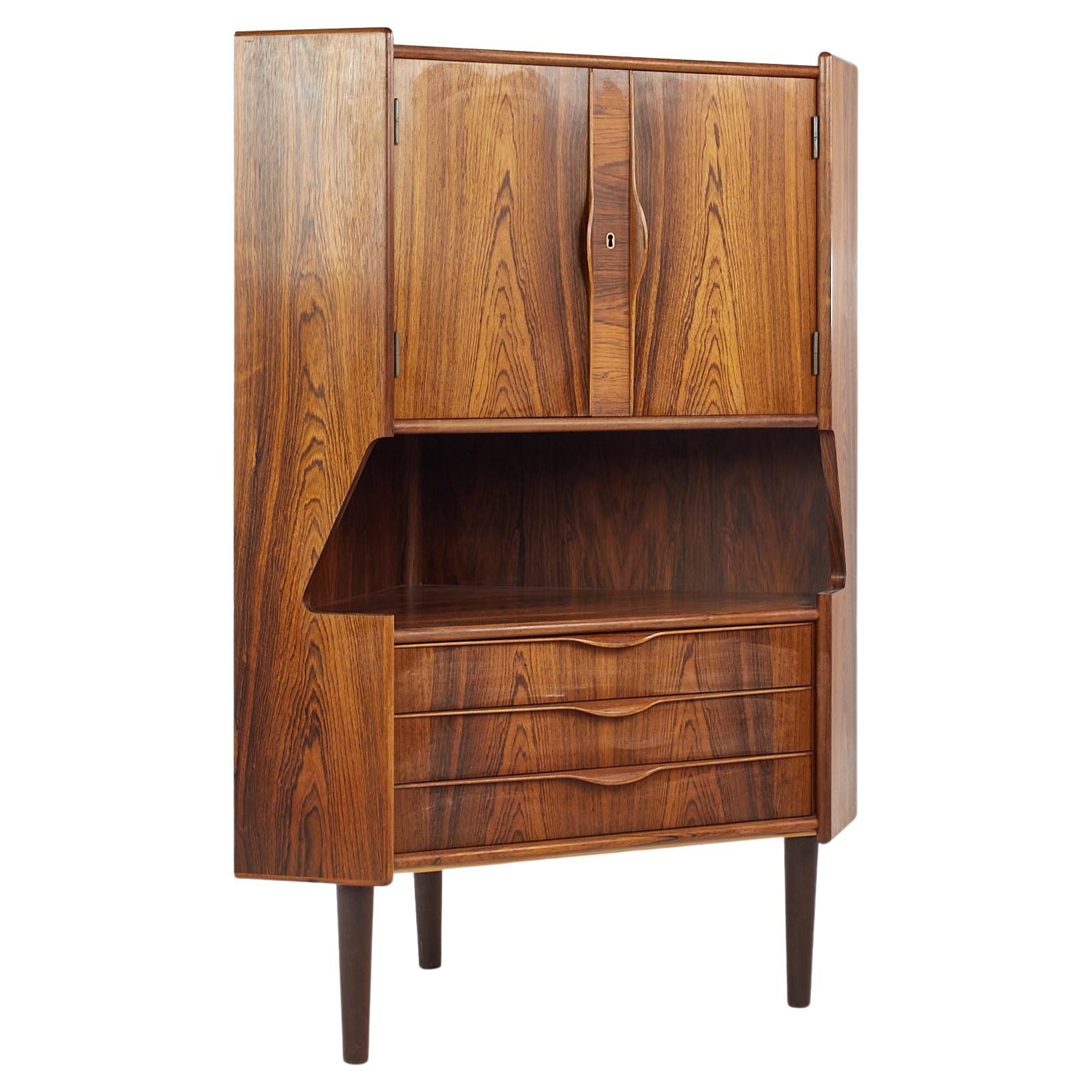 Omann Jun Mobelfabrik Mid Century Rosewood Corner Bar Credenza at 1stDibs