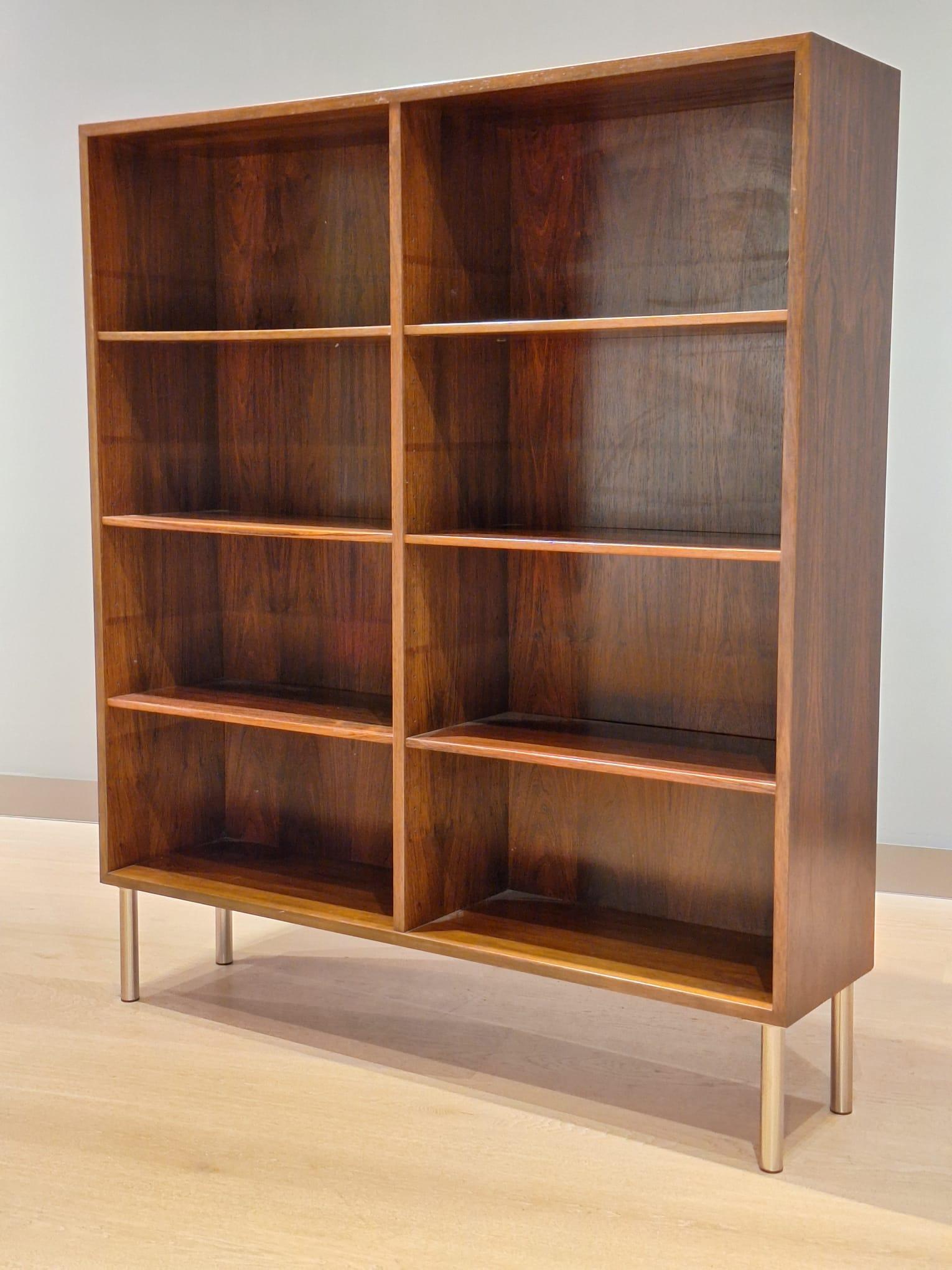 Danish Omann Jun Rosewood Book Case 1960s For Sale