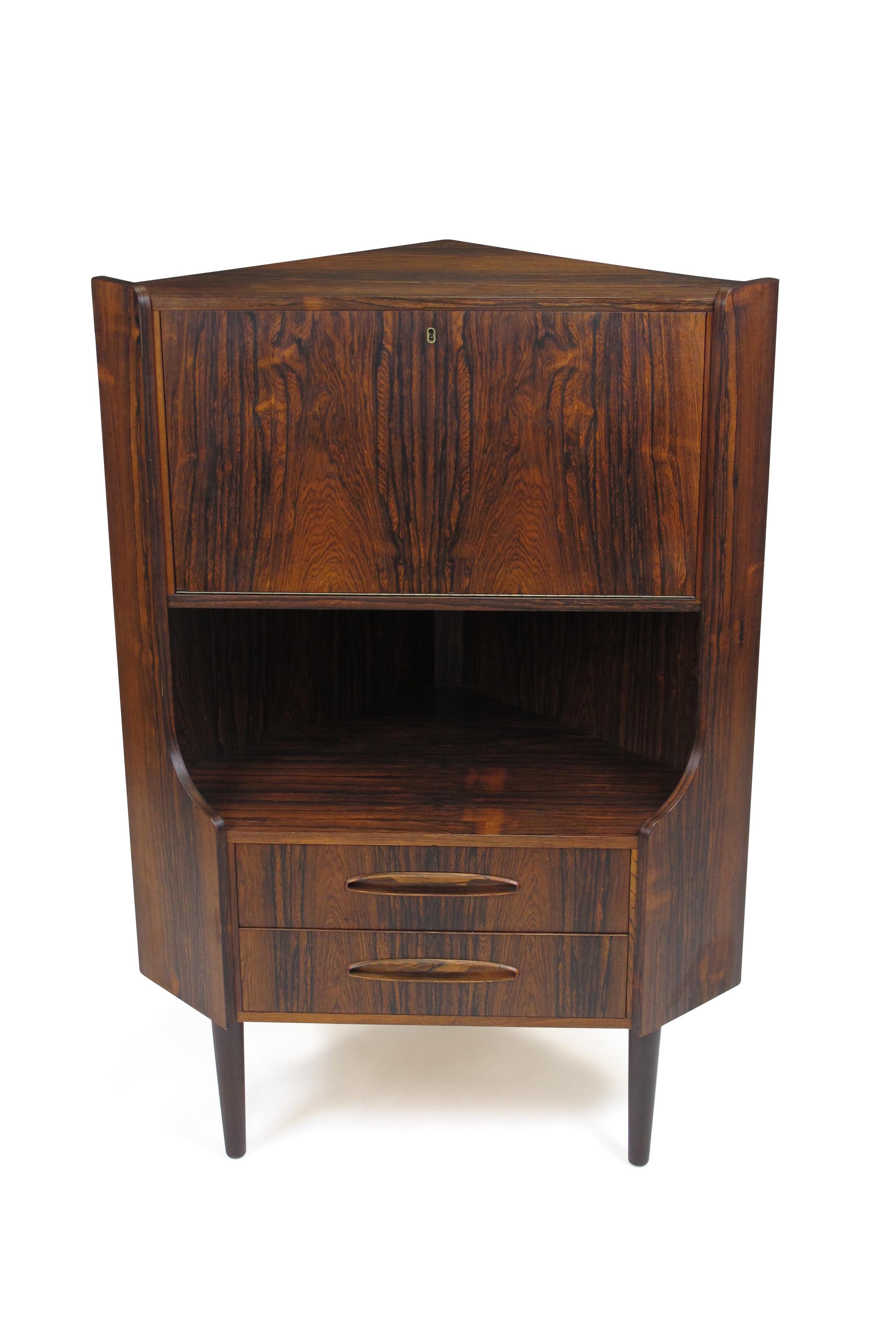 Danish Omann Jun Rosewood Corner Cabinet