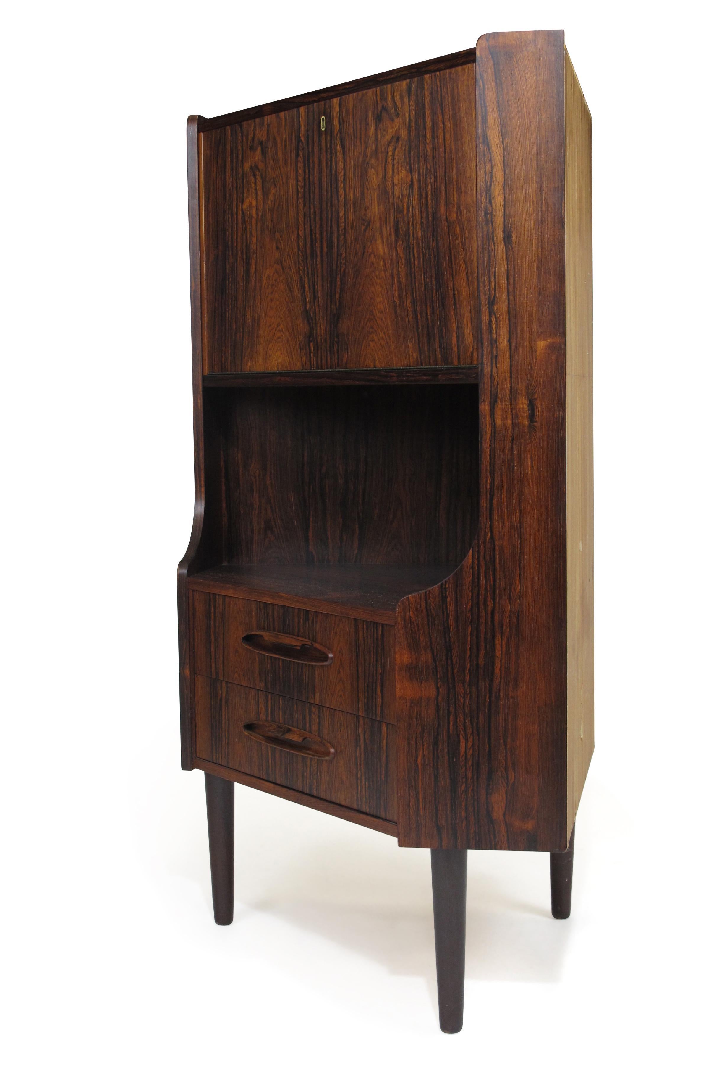 20th Century Omann Jun Rosewood Corner Cabinet