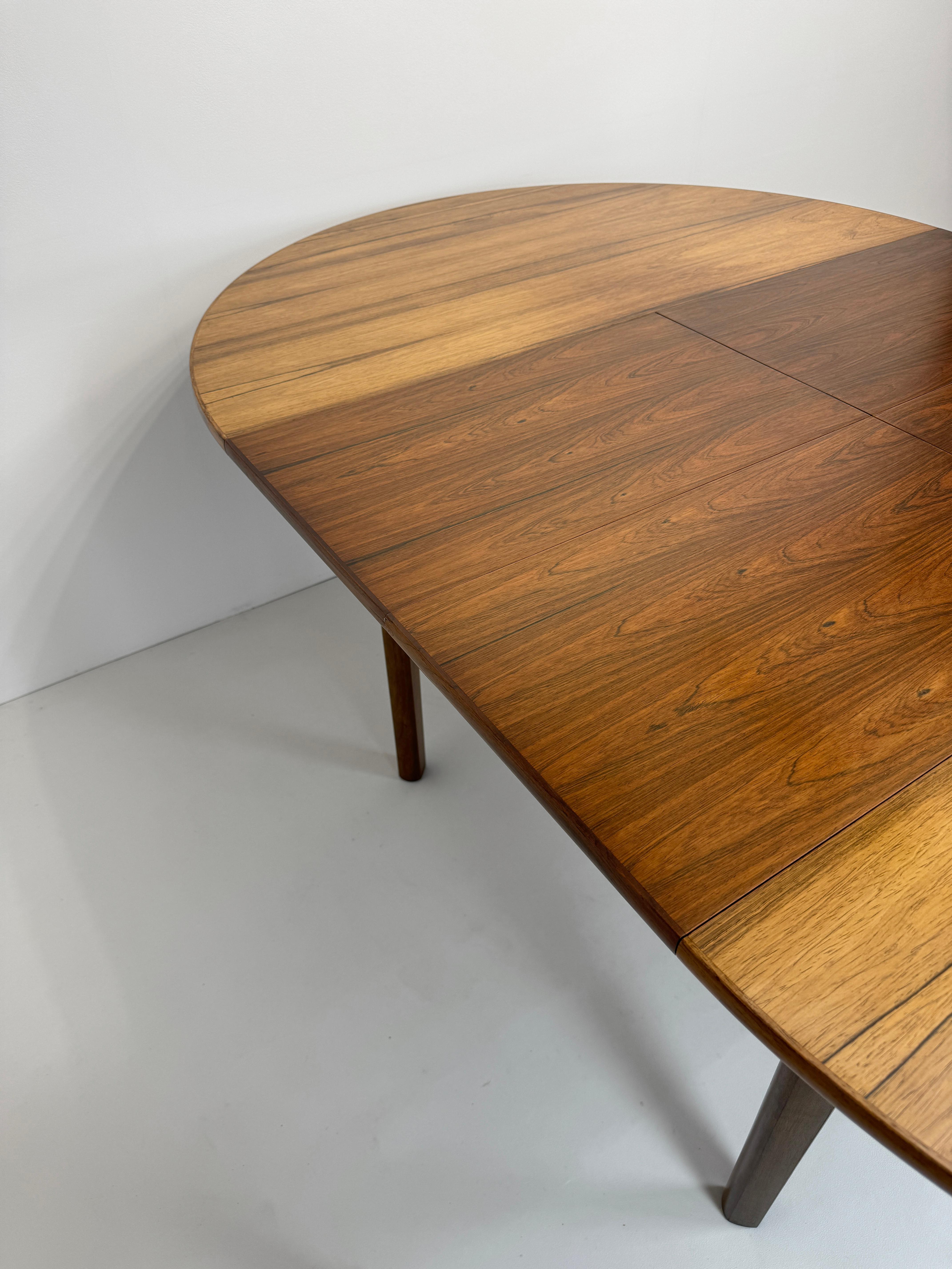 Omann Jun Rosewood Extending Butterfly Dining Table, Denmark 1960's 4