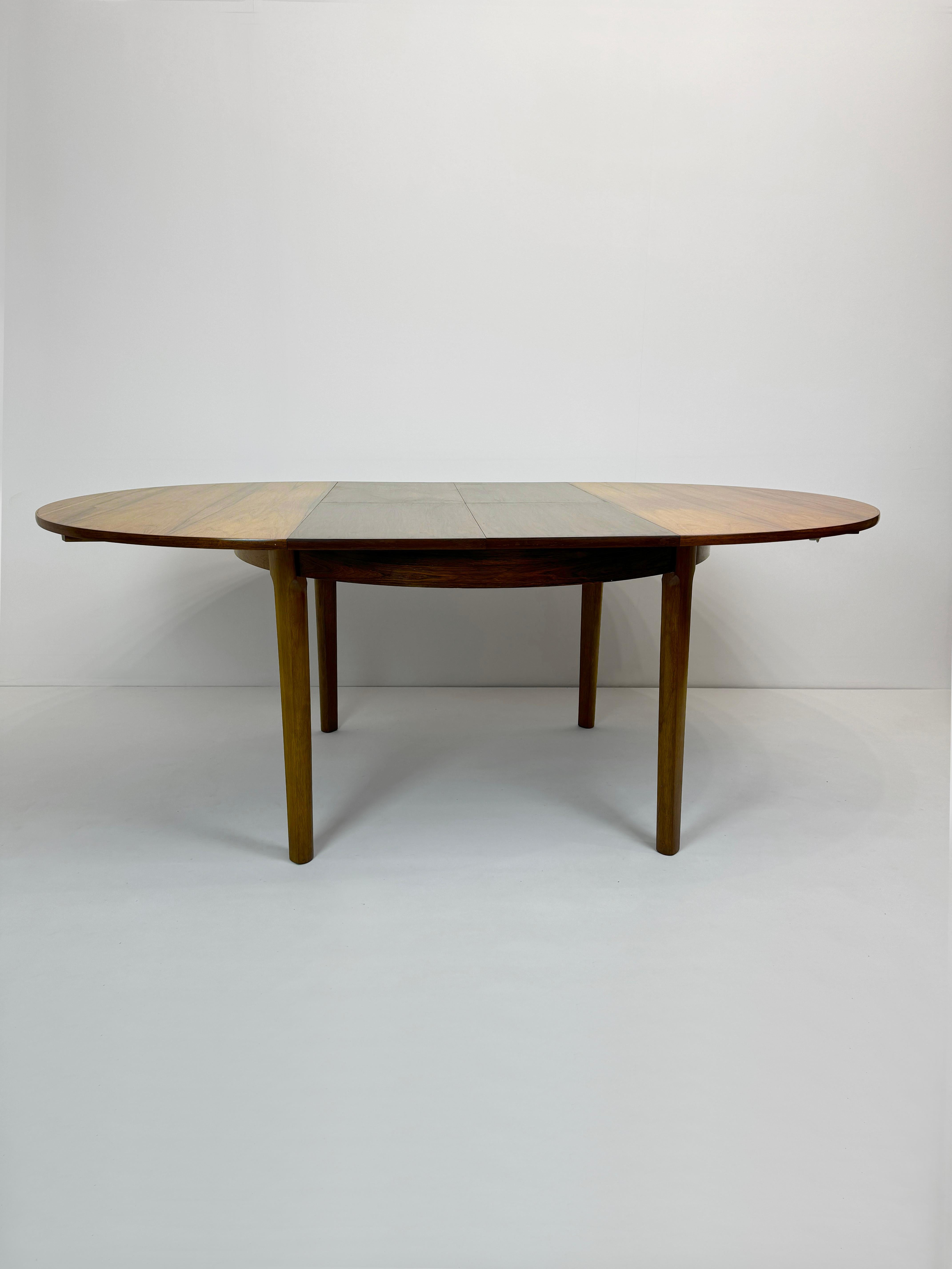 Omann Jun Rosewood Extending Butterfly Dining Table, Denmark 1960's 5