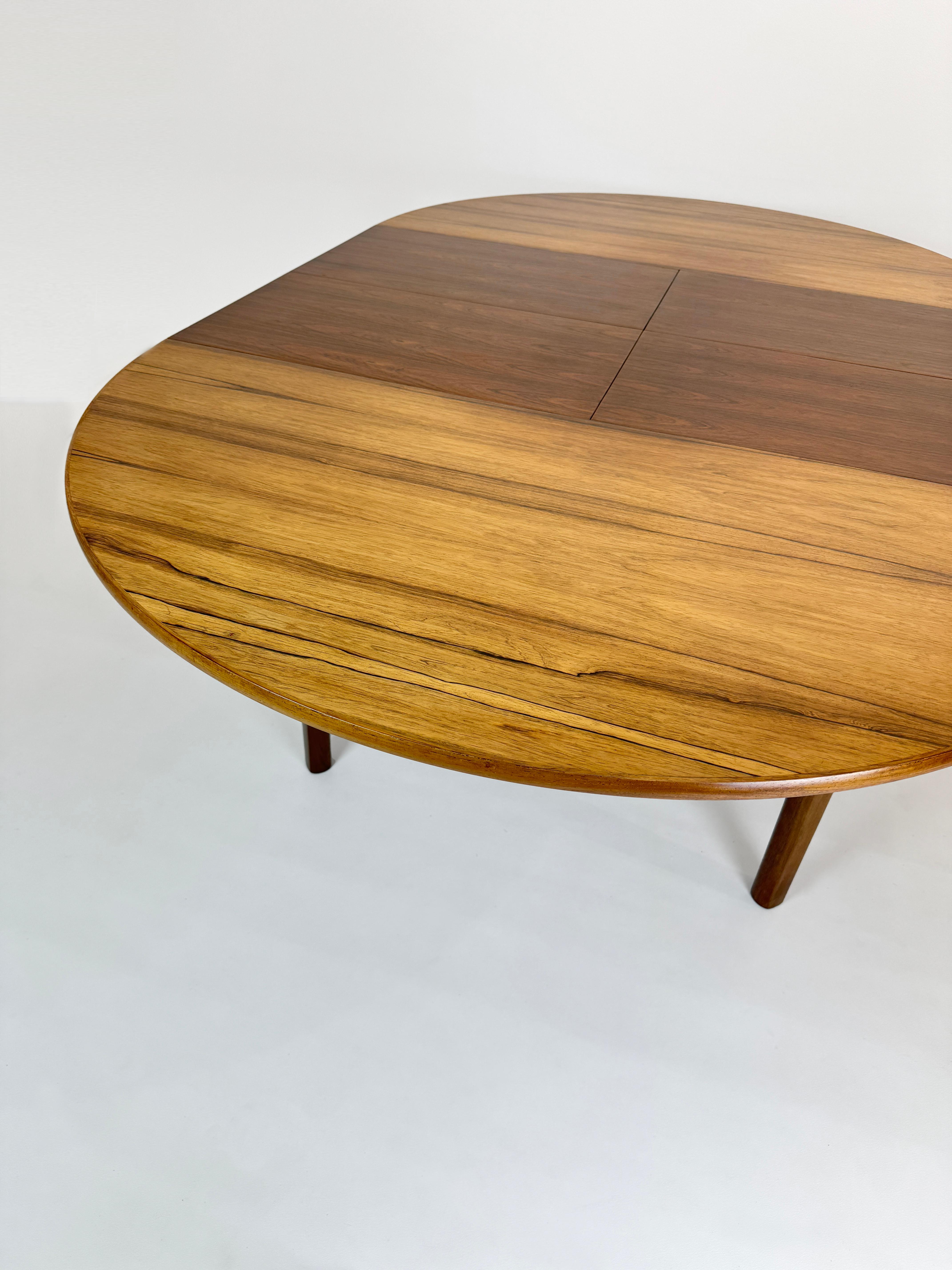 Omann Jun Rosewood Extending Butterfly Dining Table, Denmark 1960's 6