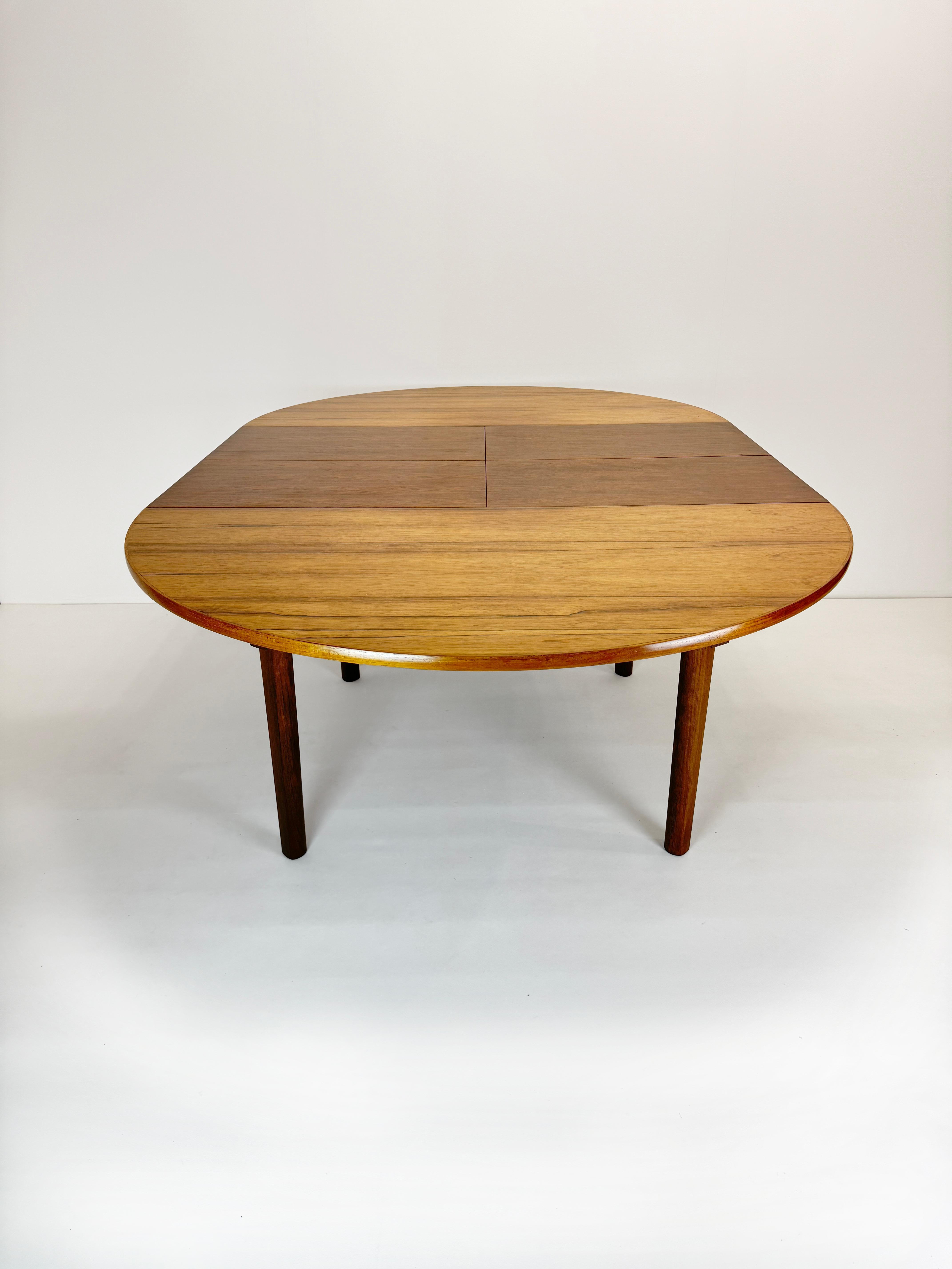 Omann Jun Rosewood Extending Butterfly Dining Table, Denmark 1960's 7