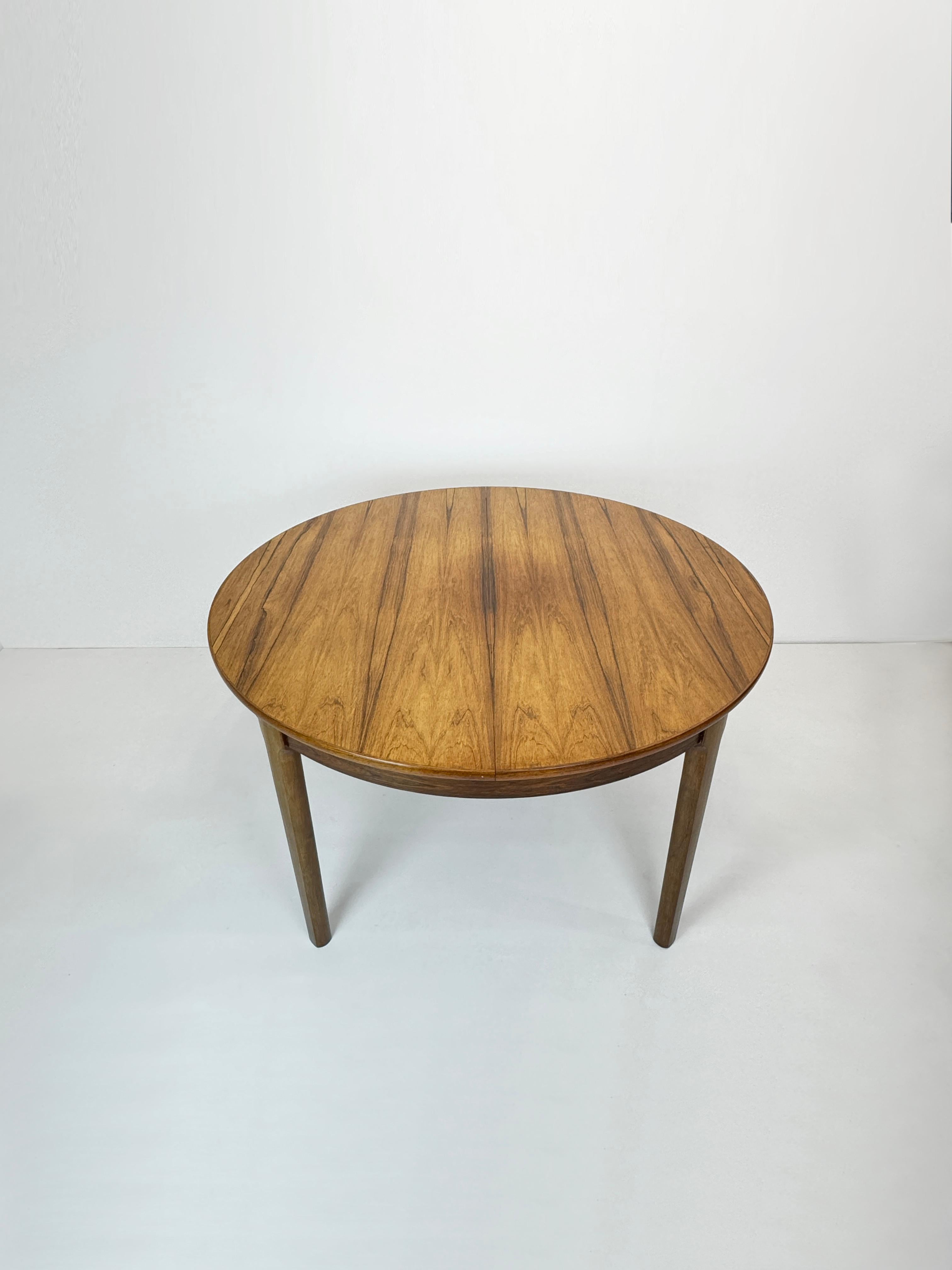Mid-Century Modern Omann Jun Rosewood Extending Butterfly Dining Table, Denmark 1960's