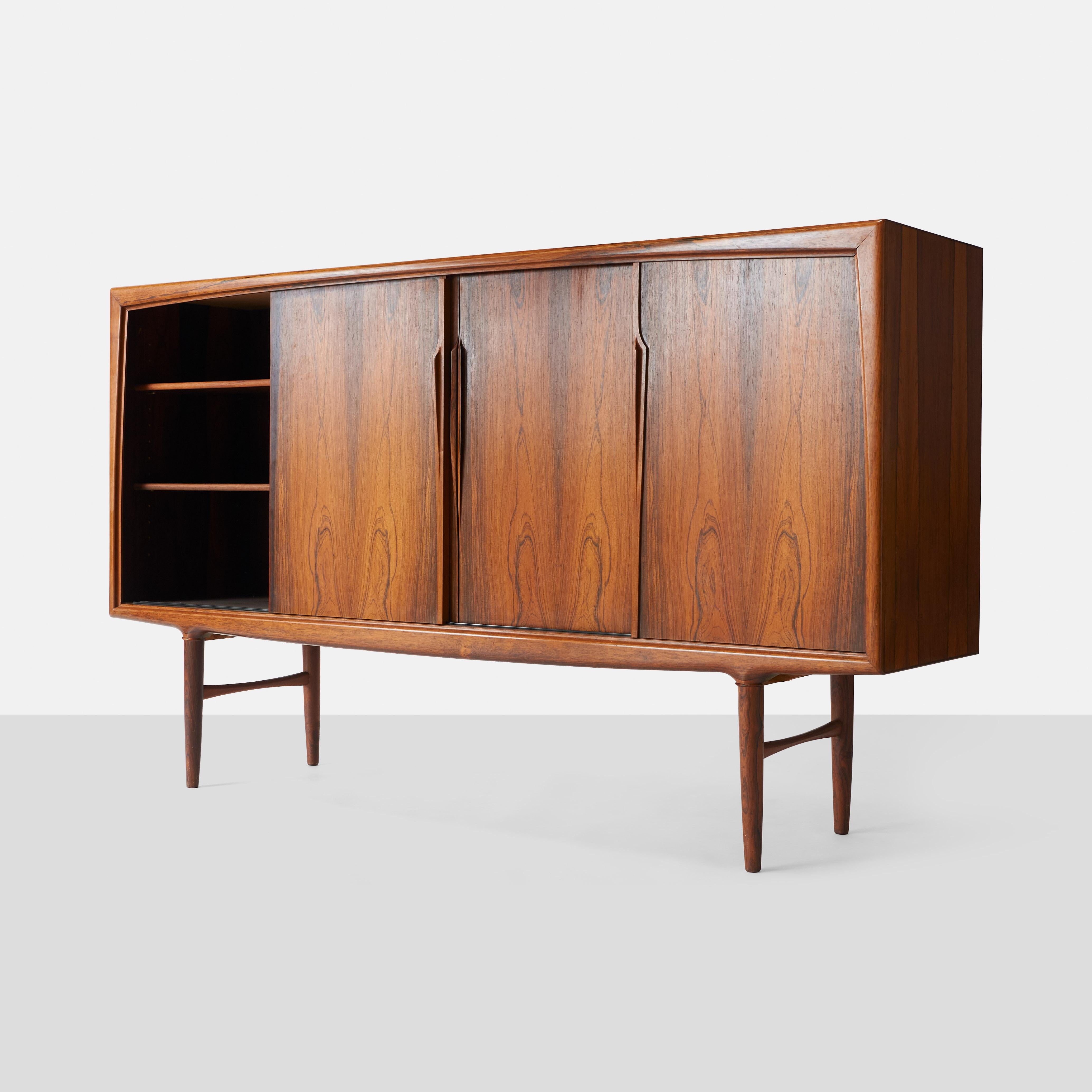 Mid-Century Modern Rosewood Sideboard by Omann Jun For Sale