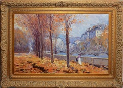 French Impressionist Fall View of Paris by Omar Hamdi Malva