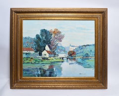 Paysage impressionniste de la campagne française par Omar Hamdi Malva