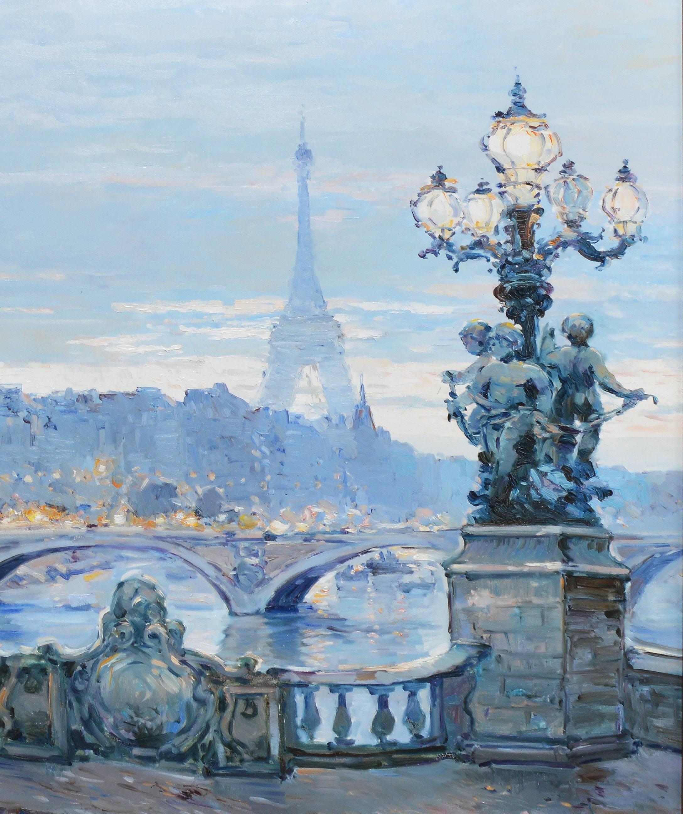 View of Paris with the Eiffel Tower, Omar Hamdi Malva 2
