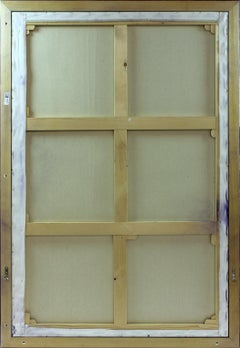 "Four Injections of Light" mixed media painting by street artist Omar Hassan