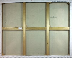 Breaking Through #8 mixed media painting made by boxing by artist Omar Hassan