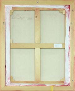 "Eight Injections of Colour" mixed media painting by street artist Omar Hassan