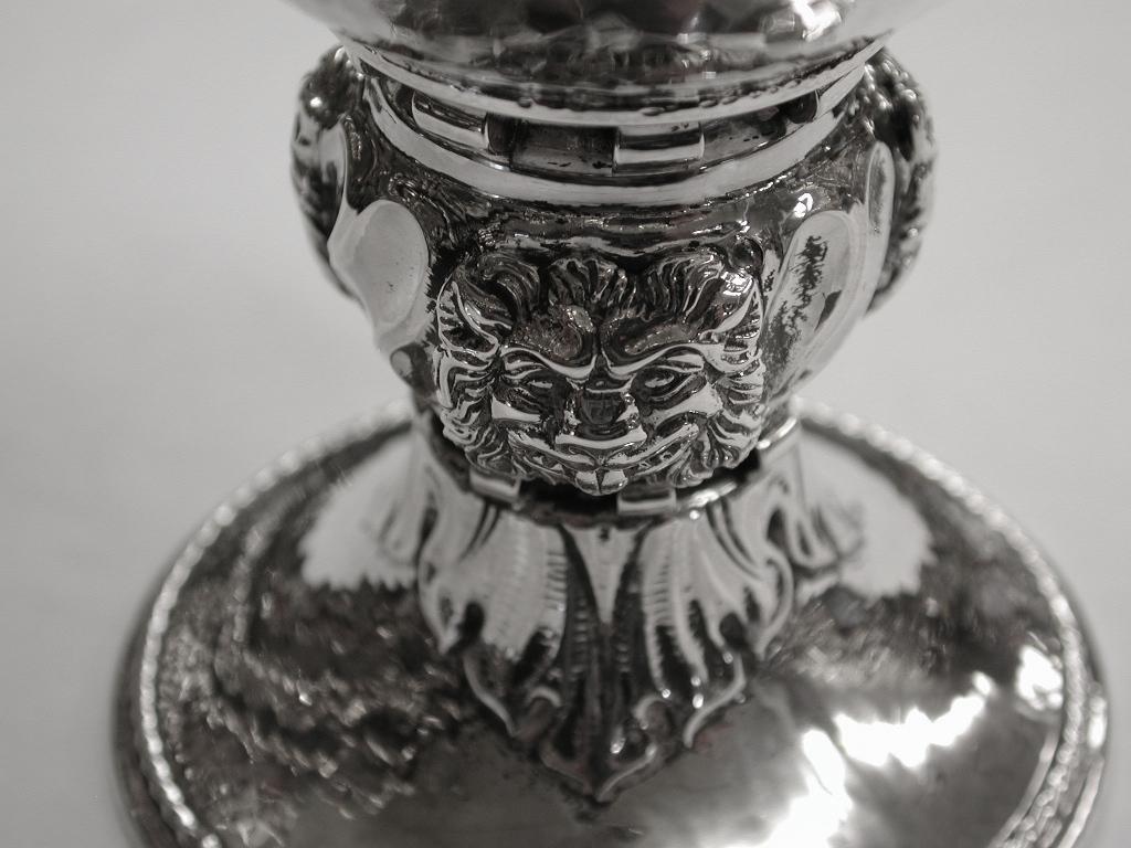 Arts and Crafts Omar Ramden Hand-Hammered Silver Goblet, 1927