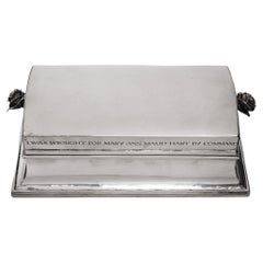 Omar Ramsden silver rectangular-shaped table casket