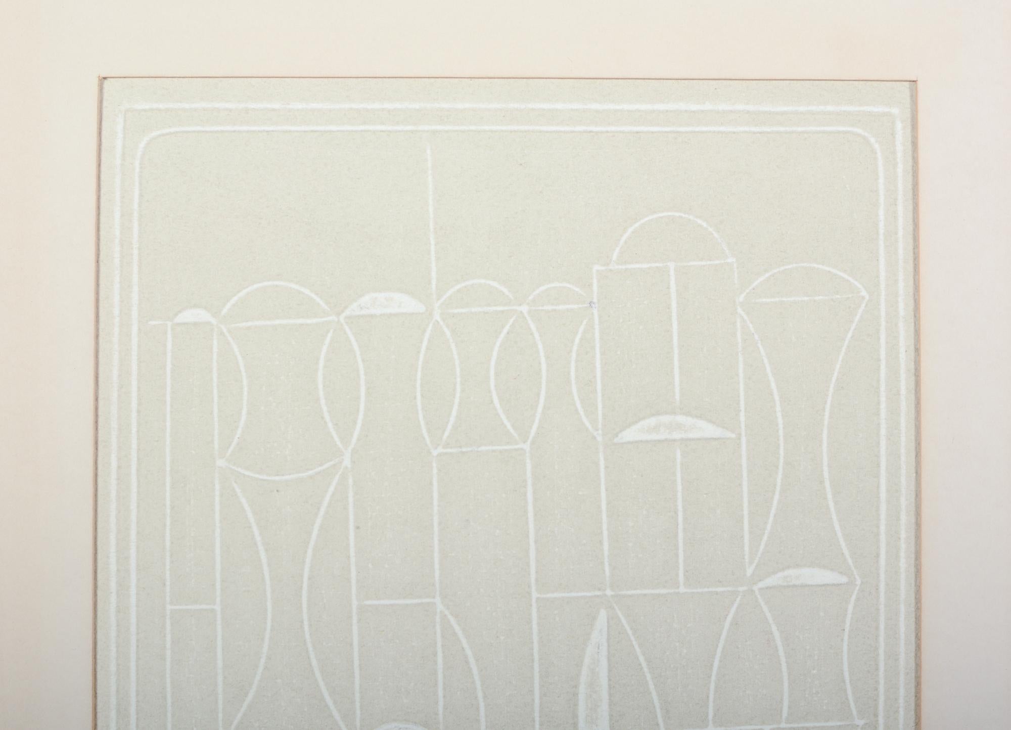 Omar Rayo Blind Geprägte Intaglio-Druck-Komposition Nr. 2 im Zustand „Gut“ im Angebot in San Mateo, CA