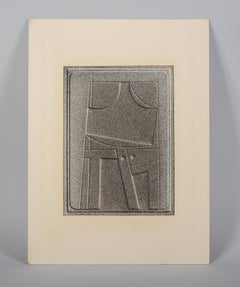Omar Rayo Blind Embossed Intaglio Print El Vaso