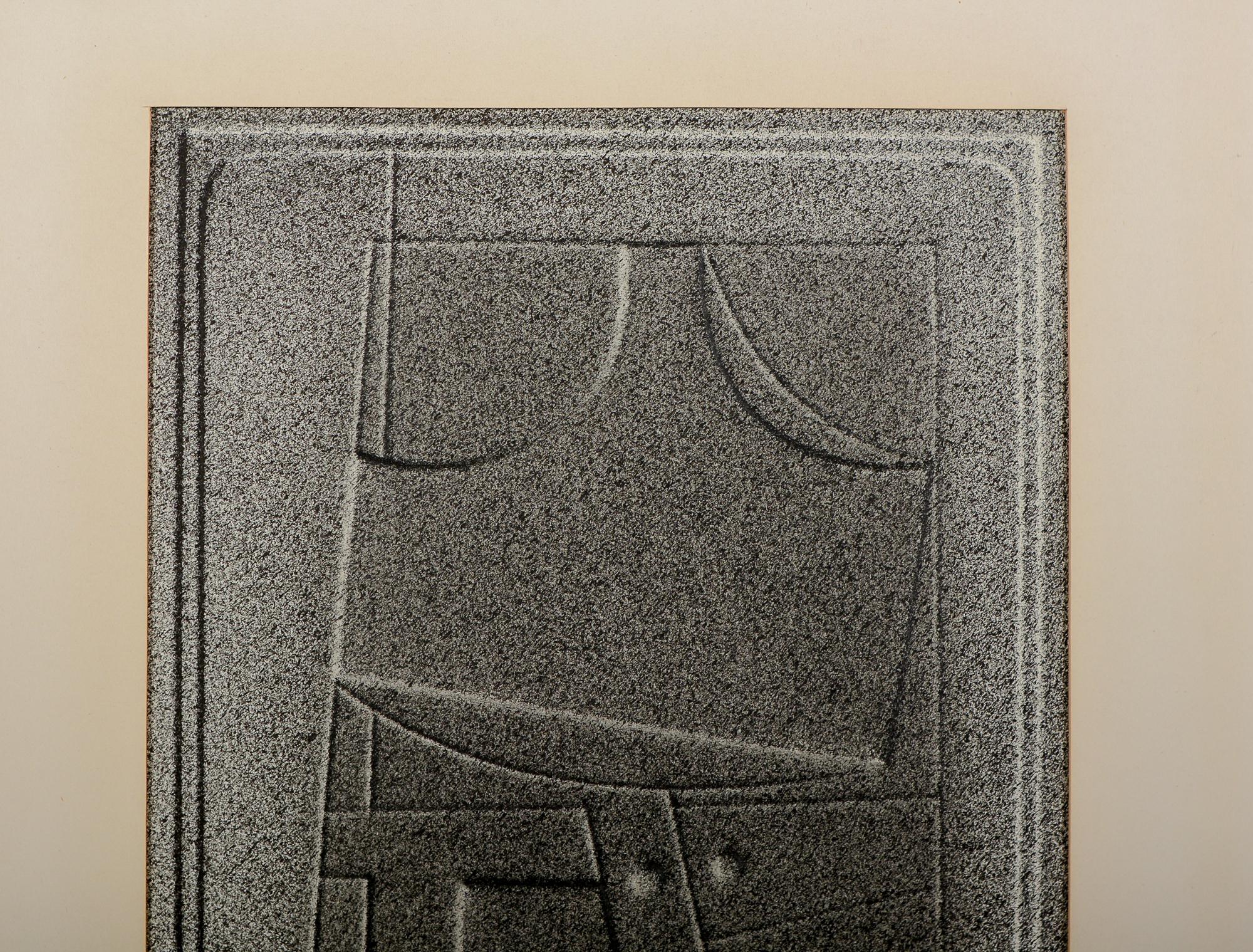 Mid-Century Modern Omar Rayo Blind Embossed Intaglio Print El Vaso For Sale