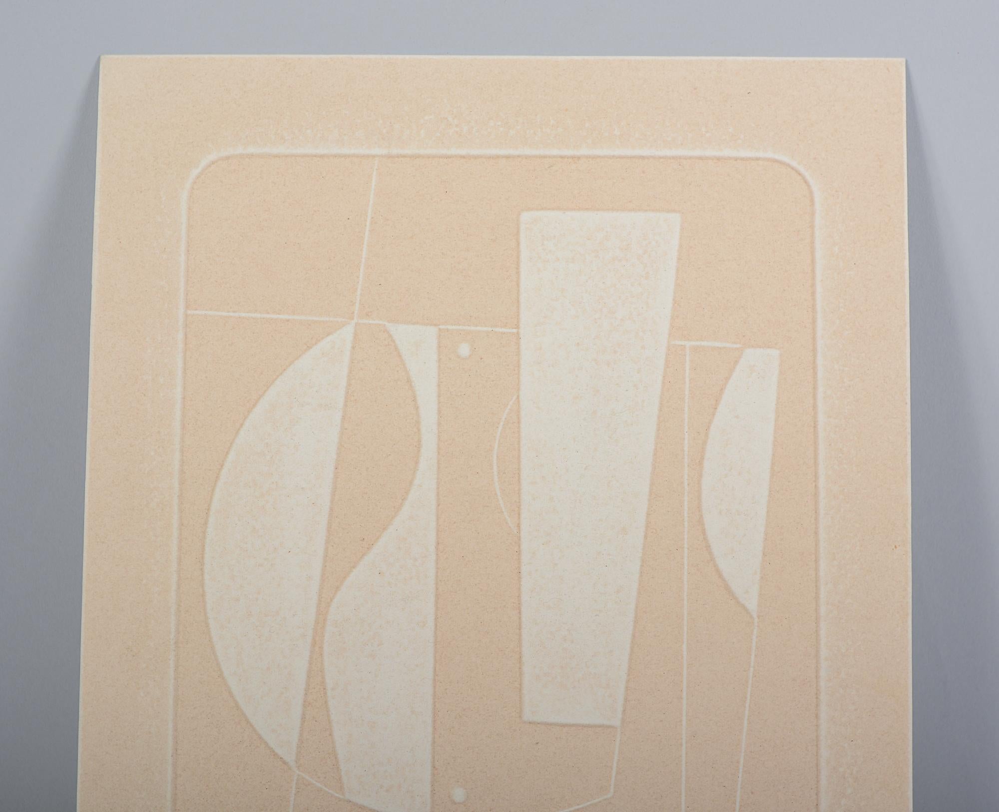American Omar Rayo Blind Embossed Intaglio Print Vaso Vertical For Sale