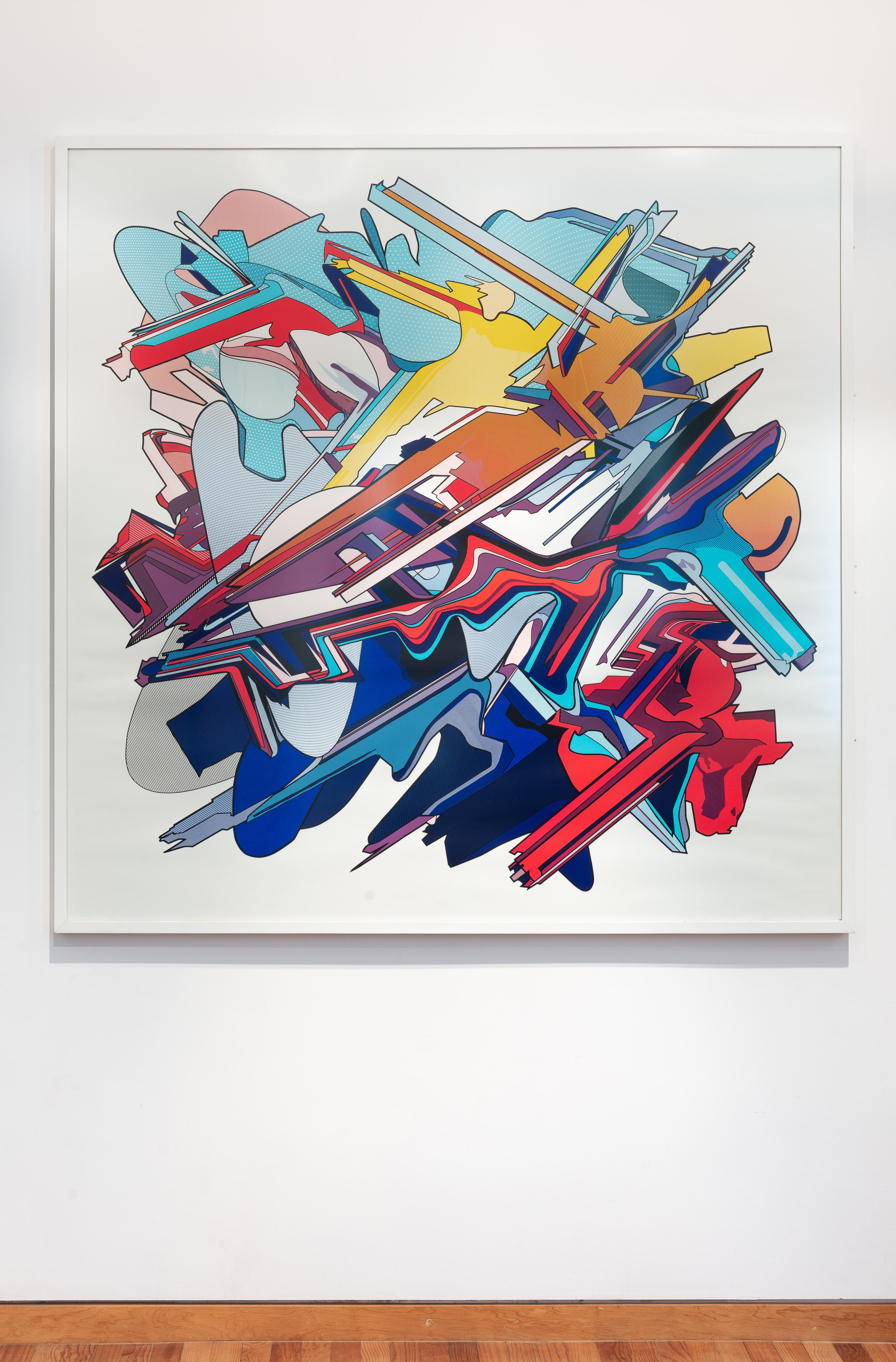 Omar Rodriguez-Graham Abstract Print - Penacho