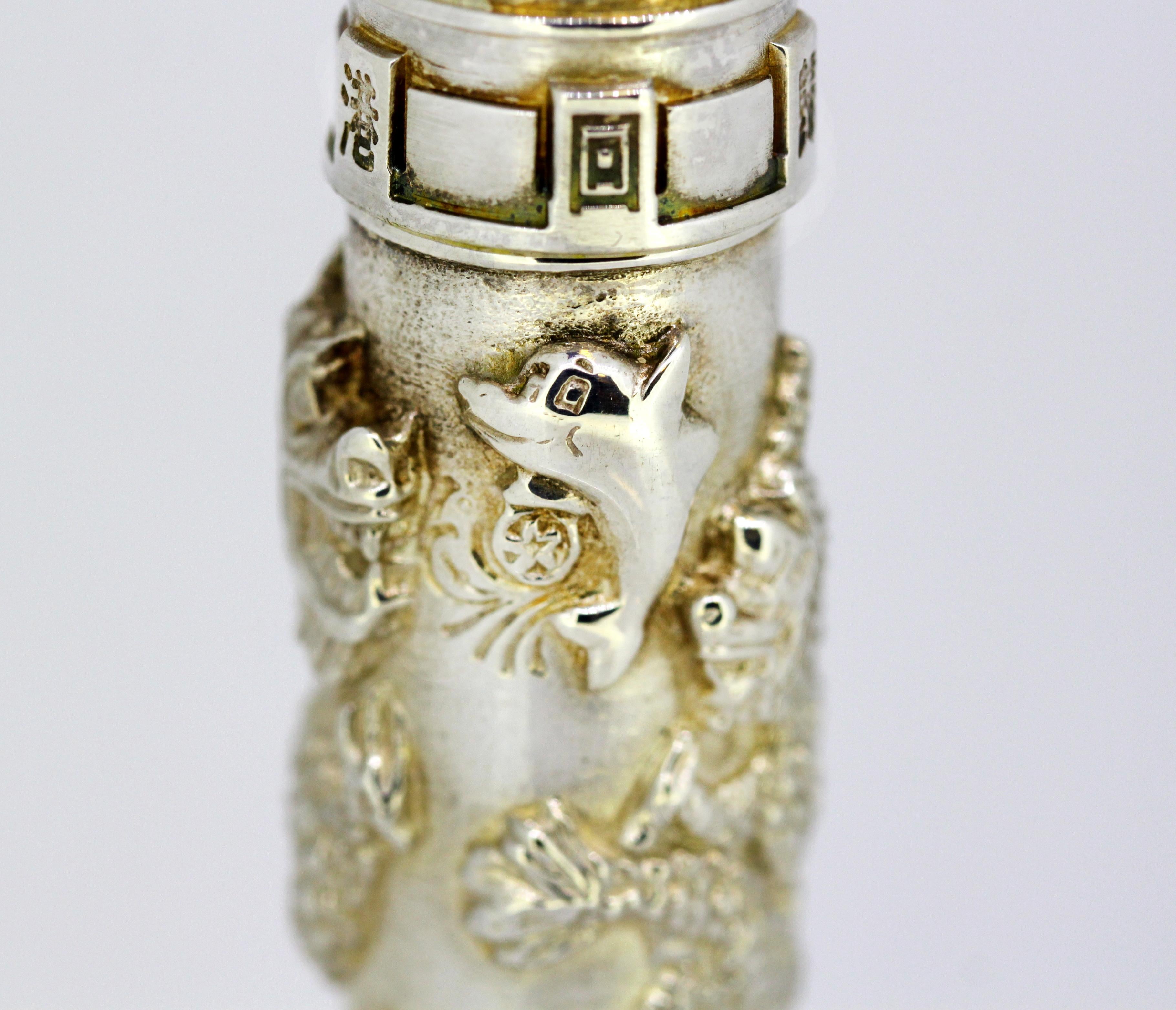Women's or Men's Omas, Return to Motherland Silver Fountain Pen with 18 Karat Gold Nib