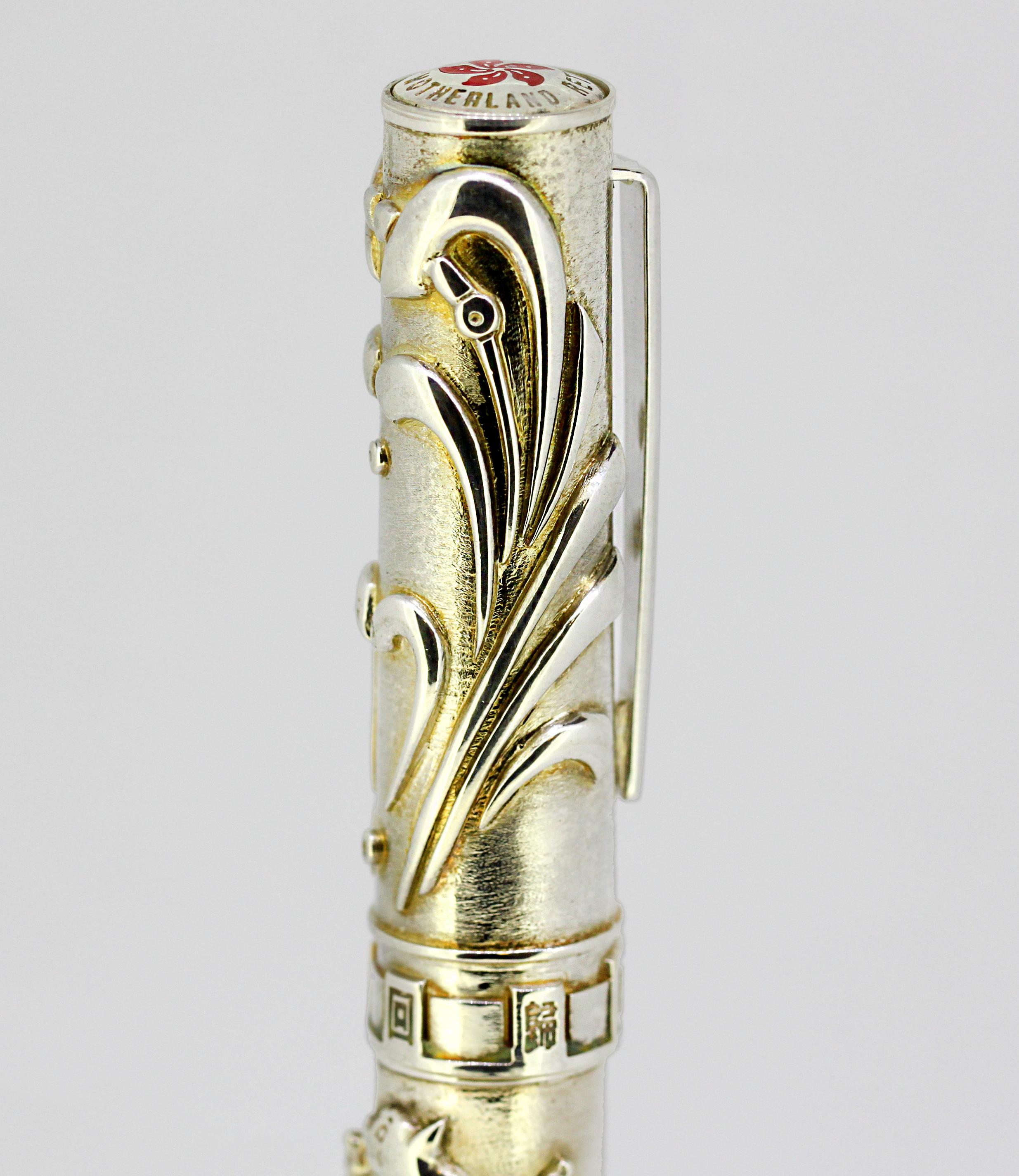 Omas, Return to Motherland Silver Fountain Pen with 18 Karat Gold Nib 3