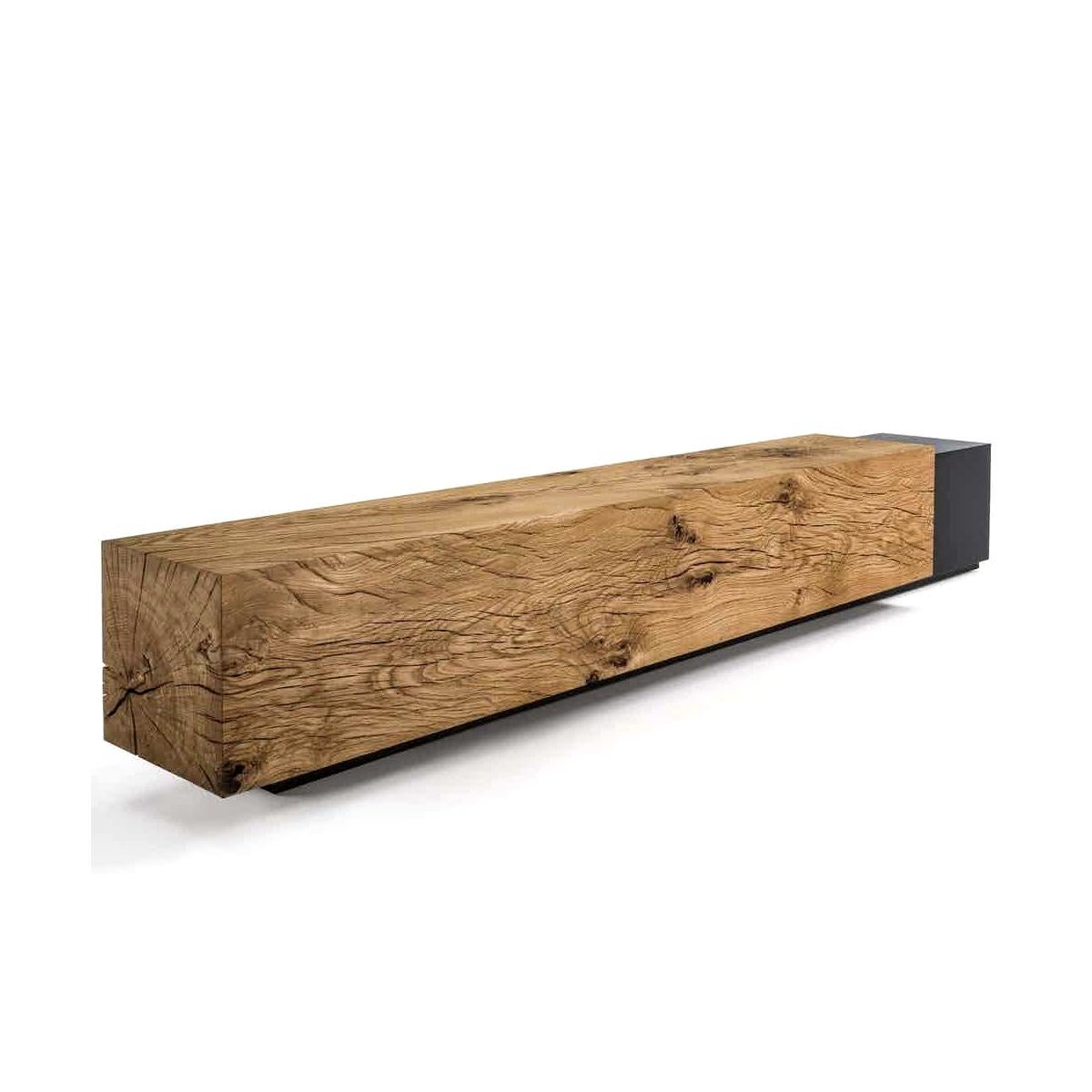Modern Ombra Cedar Bench, Designed by Hikaru Mori, Made in Italy For Sale