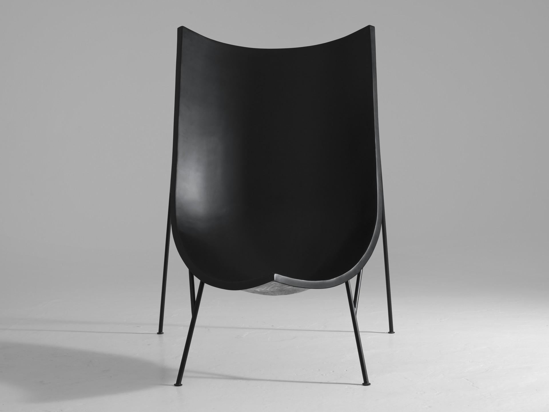 Ombra by Imperfettolab
2016
Designer: Verter Turroni
Dimensions: W 118 x D 135 x H 152 cm 
Materials: Varnished Fibreglass, Metal Base 

Armchair in varnished or upholstered fibreglass, metal base

Imperfetto Lab
Who we are ? We are a family.
Verter