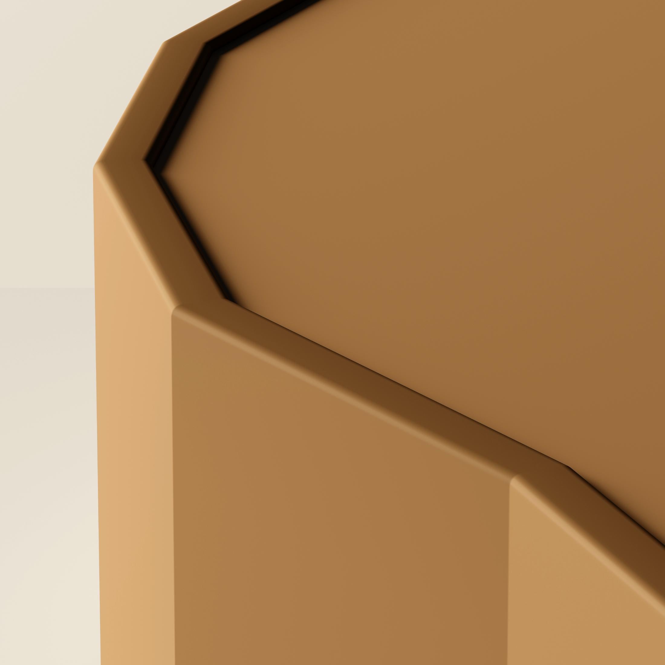 Italian Ombra / Coffee low table - caramel - extra matt finishing / customizable color For Sale