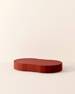 Ombra / Coffee low table - red - extra matt finishing / customizable color