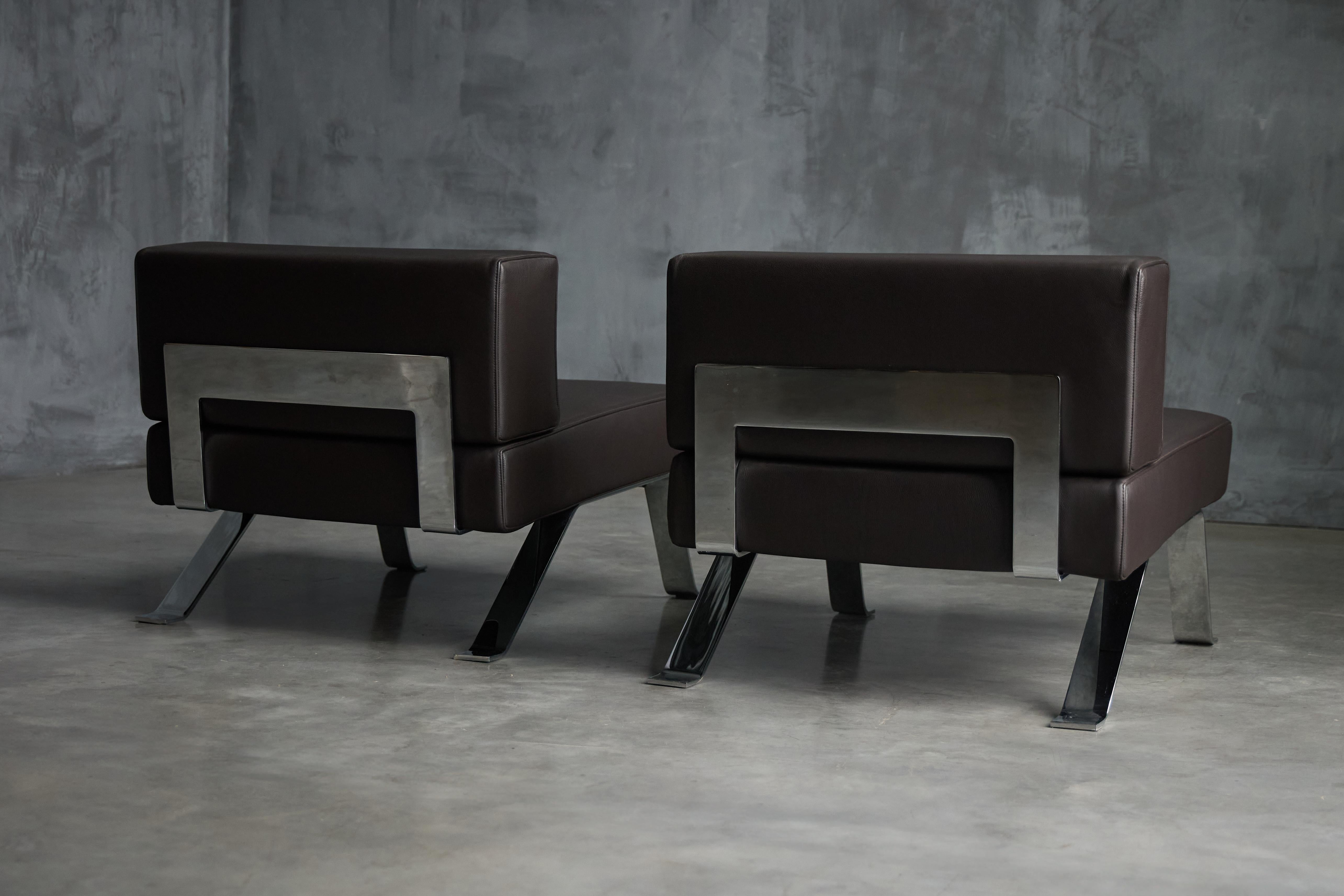Acciaio Ombra Lounge Chair di Charlotte Perriand per Cassina, Italia, 2004 in vendita
