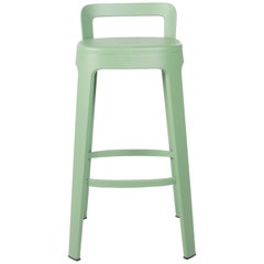 Ombra Bar Stool with Backrest, Green by Emiliana Design Studio