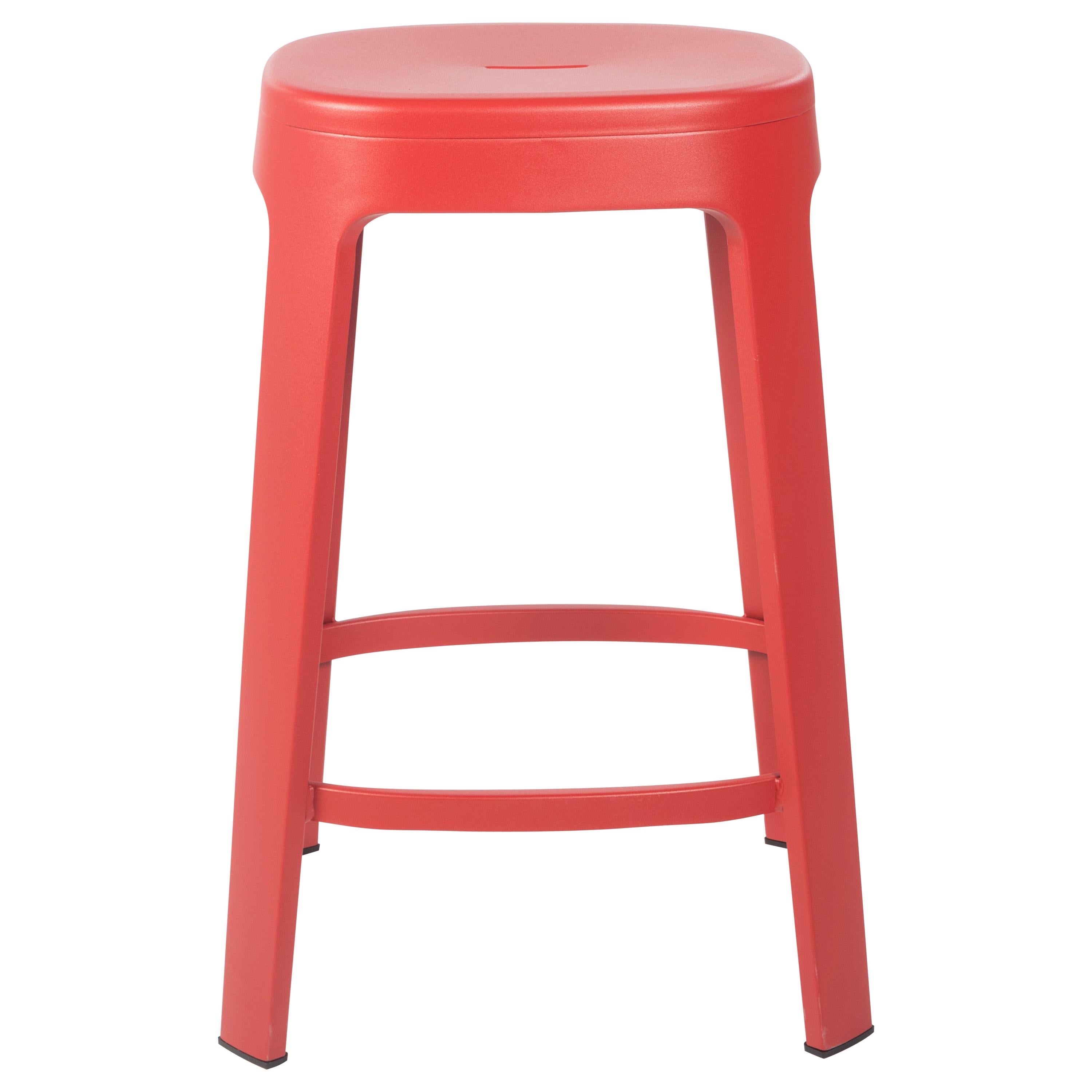 Ombra Counter Stool, Red by Emiliana Design Studio For Sale