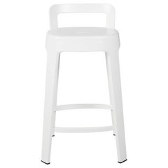 Ombra Counter Stool with Backrest, White by Emiliana Design Studio