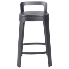 Ombra Counter Stool with Backrest, Black by Emiliana Design Studio
