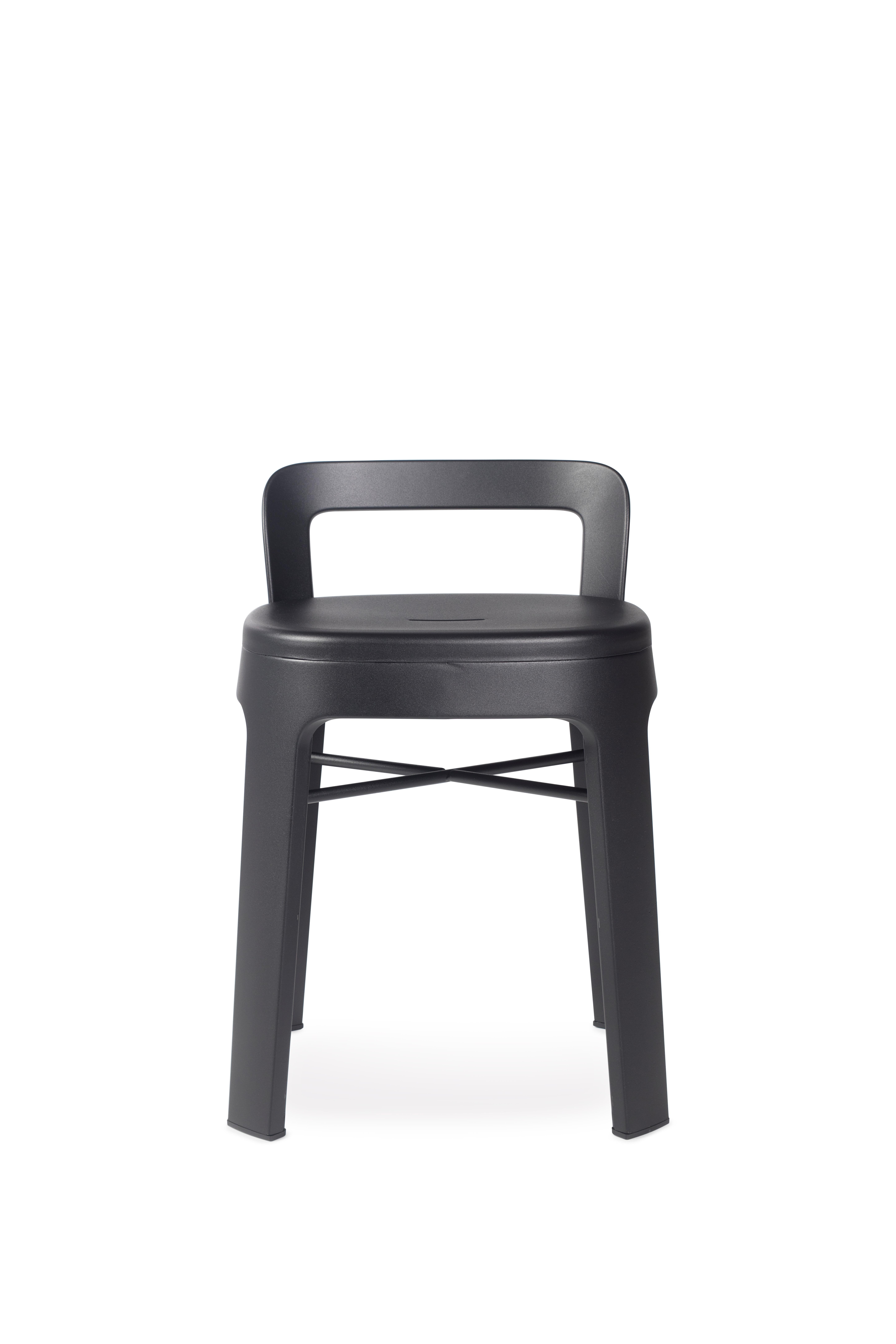 Lo sgabello Ombra ha un design pulito, con linee eleganti e slanciate; la sua seduta ergonomica e confortevole, di dimensioni generose; la gamma di colori accattivanti e facili da abbinare; le diverse altezze per adattarsi a tutti i tipi di tavoli e