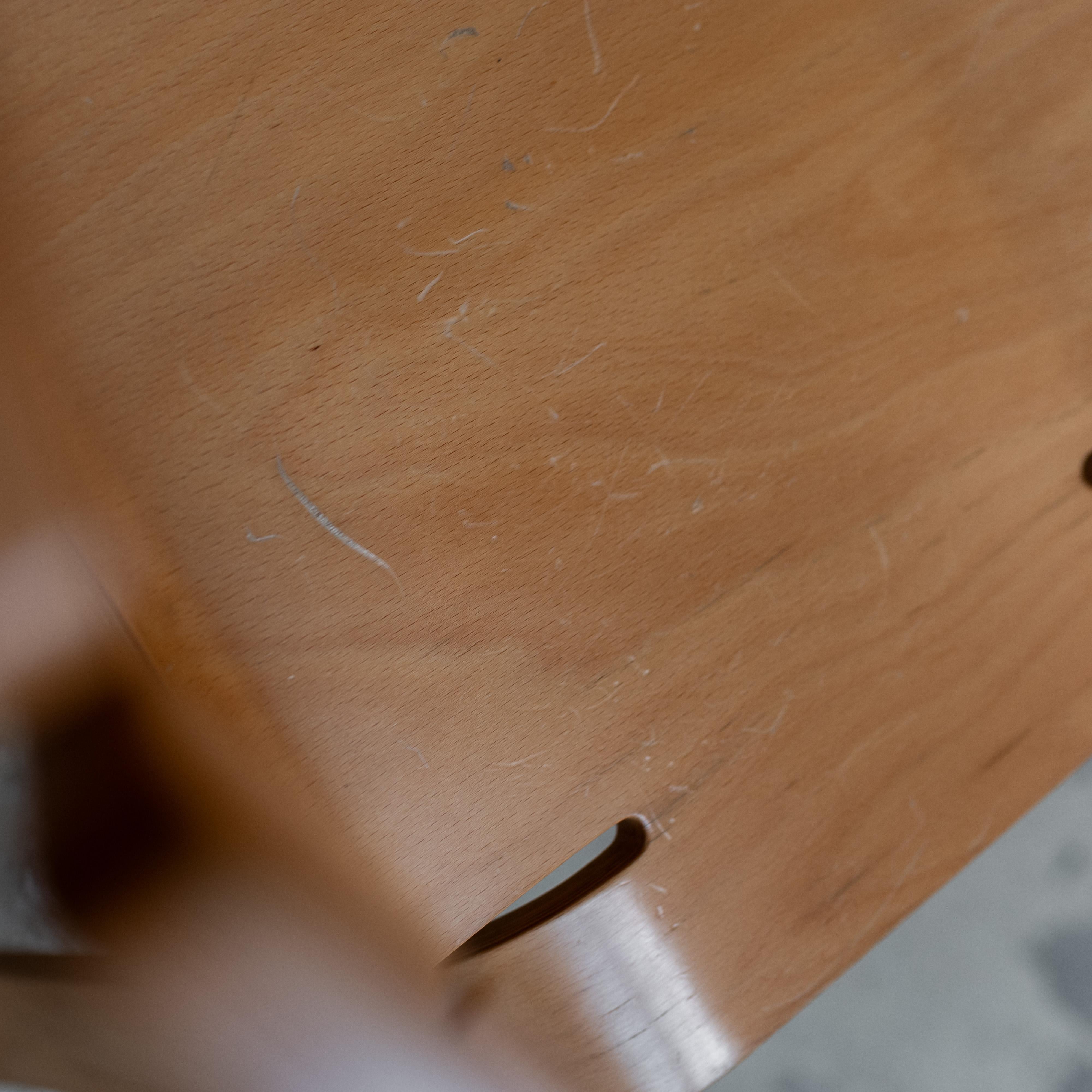 Wood “Ombre” Chair by  Charlotte Perriand for Tendo For Sale