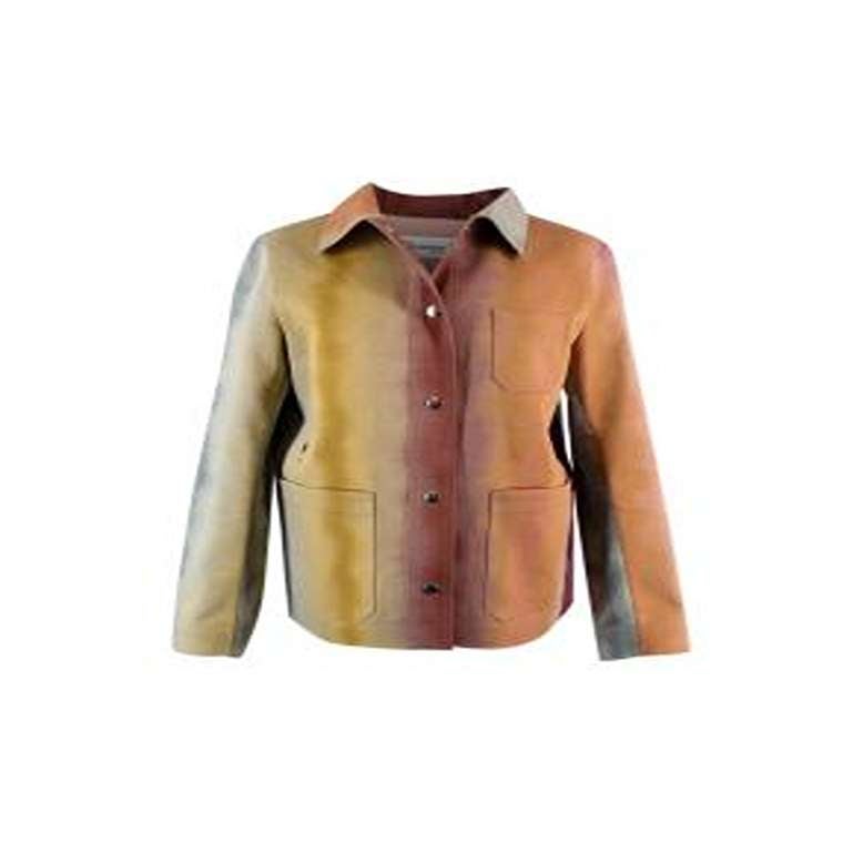 Ombre Coated Denim Jacket For Sale