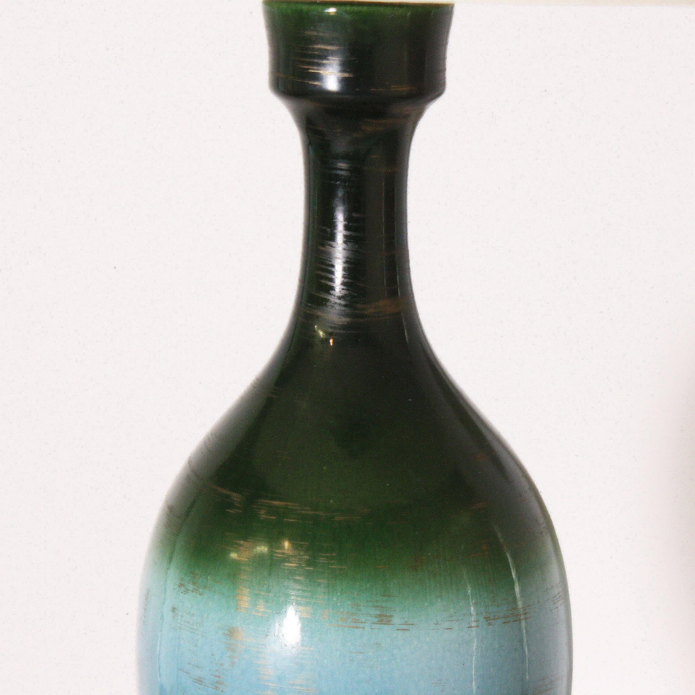 French Ombre Glaze Urn Lamp, circa 1960