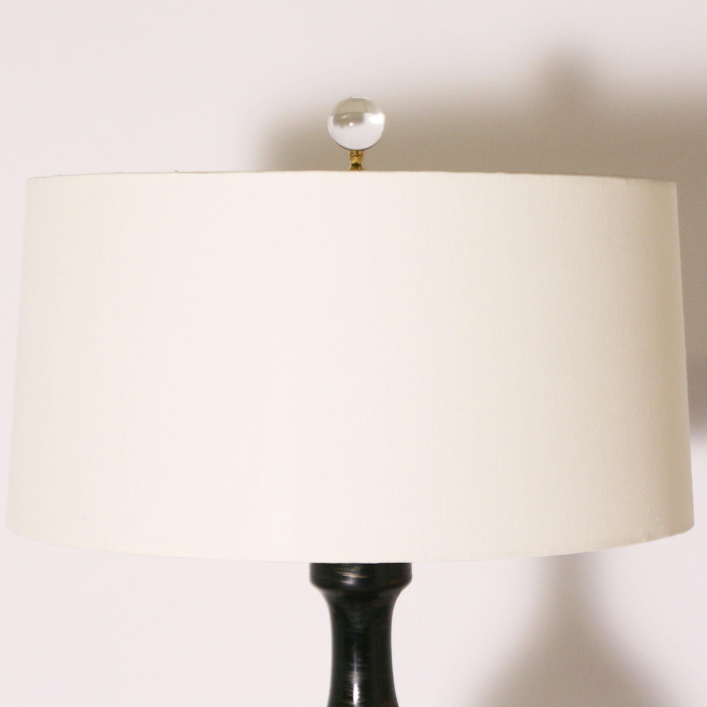 Mid-20th Century Ombre Glaze Urn Lamp, circa 1960