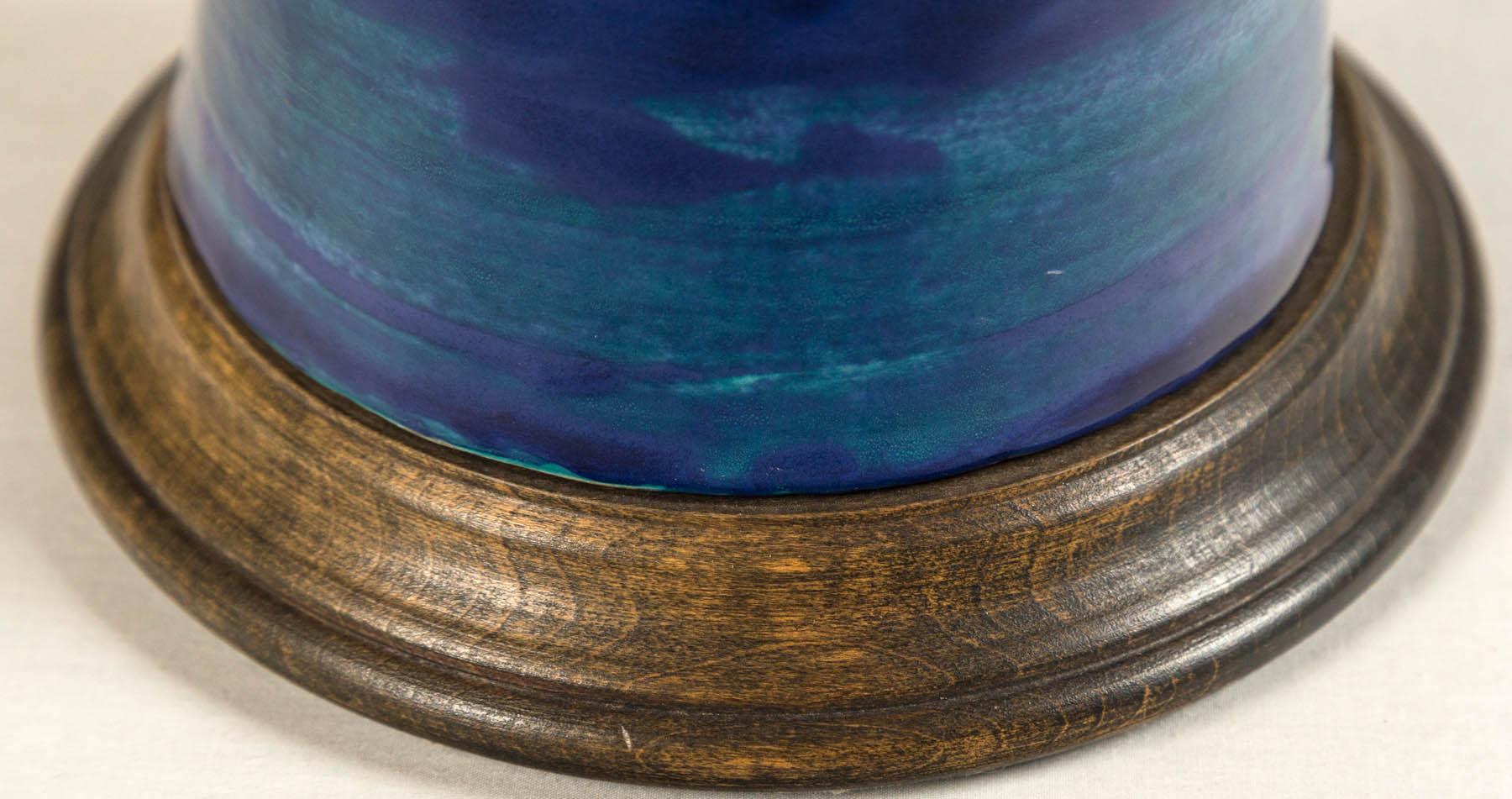 Ombre Glazed Ceramic Table Lamp, 20th Century 6