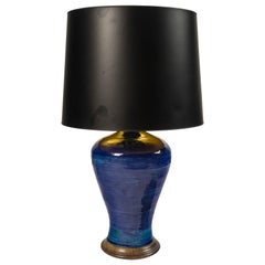 Ombre Glazed Ceramic Table Lamp, 20th Century