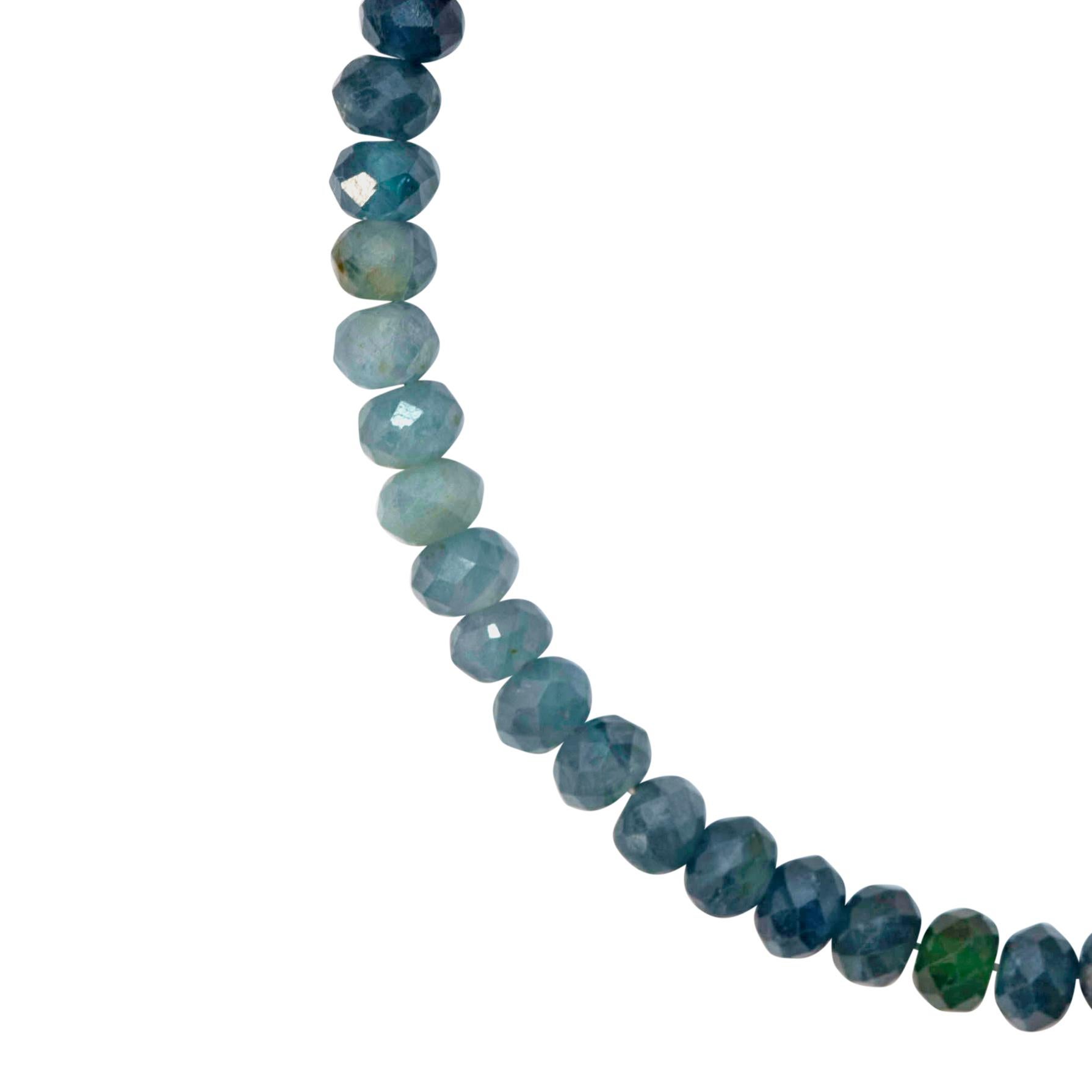 Bead Ombre Indicolite Tourmaline Bracelet 14K Gold - by Bombyx House For Sale