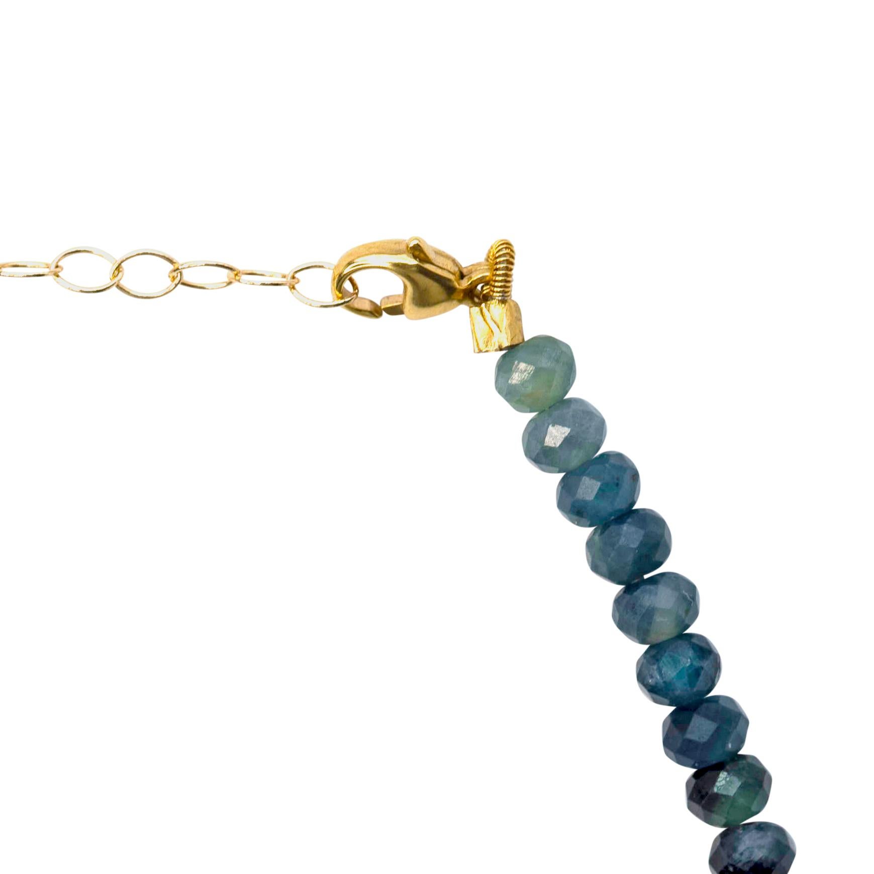 Ombre Indicolite Tourmaline Bracelet 14K Gold - by Bombyx House In New Condition For Sale In Westport, CT