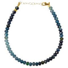 Pulsera de Turmalina Indicolita Ombre Oro 14K - by Bombyx House