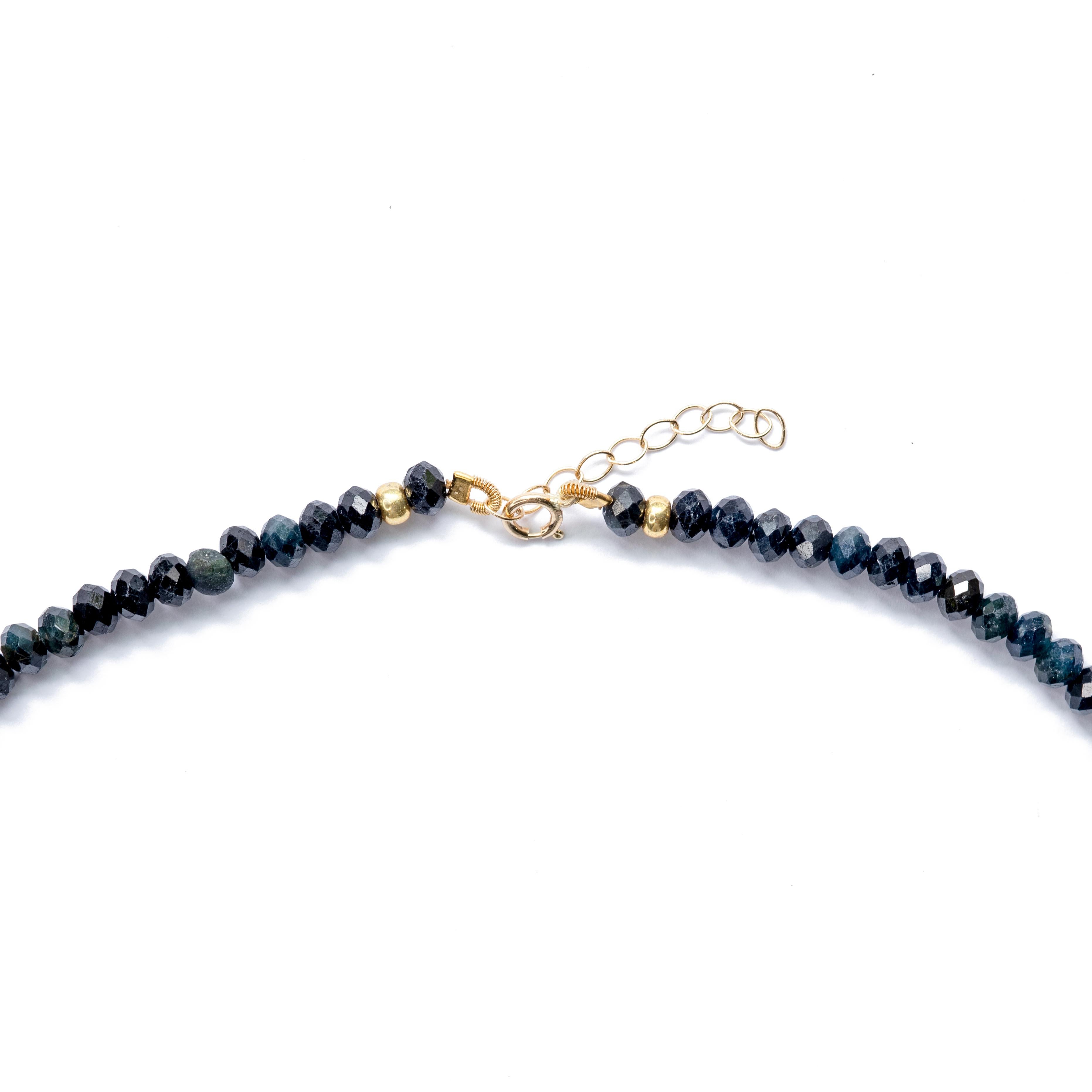 Perlina Collana Ombre Indicolite Tourmaline in oro 14K - by Bombyx House in vendita