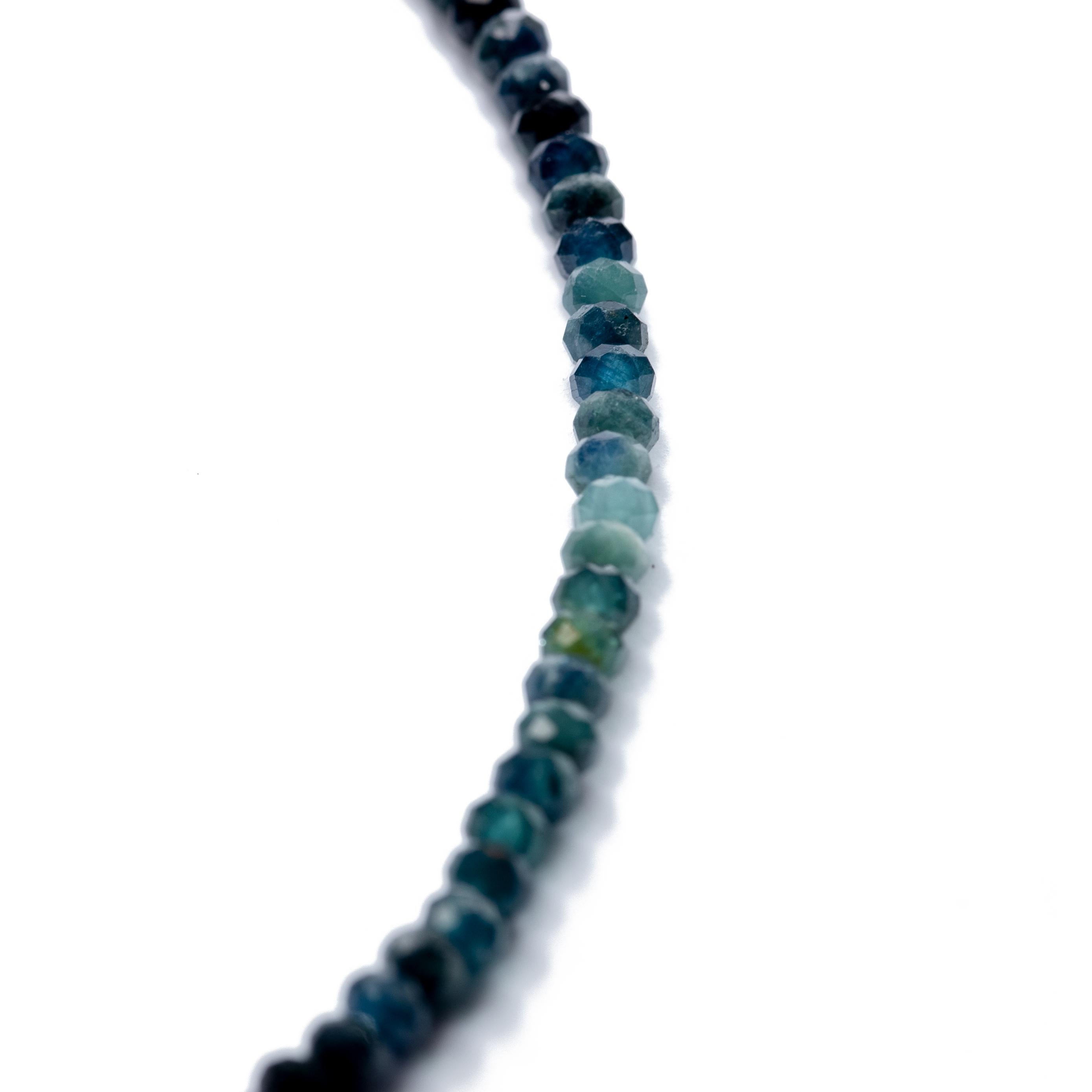 Donna Collana Ombre Indicolite Tourmaline in oro 14K - by Bombyx House in vendita