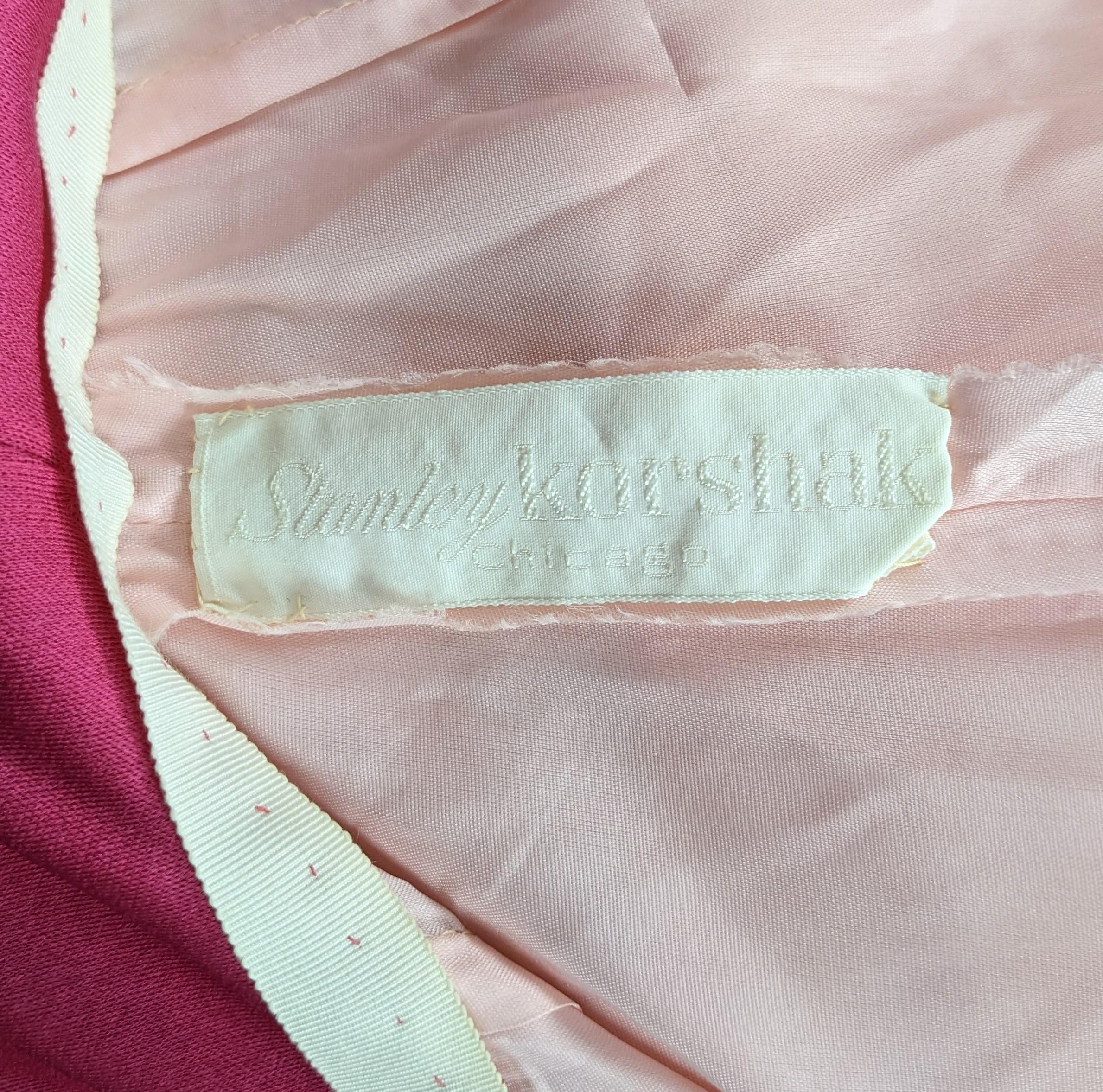 Ombre Kleid aus mattem Jersey und Chiffon mit Taschentuch, Charles Gelatt im Angebot 8