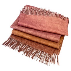 Ombre Merino Wool Soft Blanket Throw in Rosewood Red, in Stock