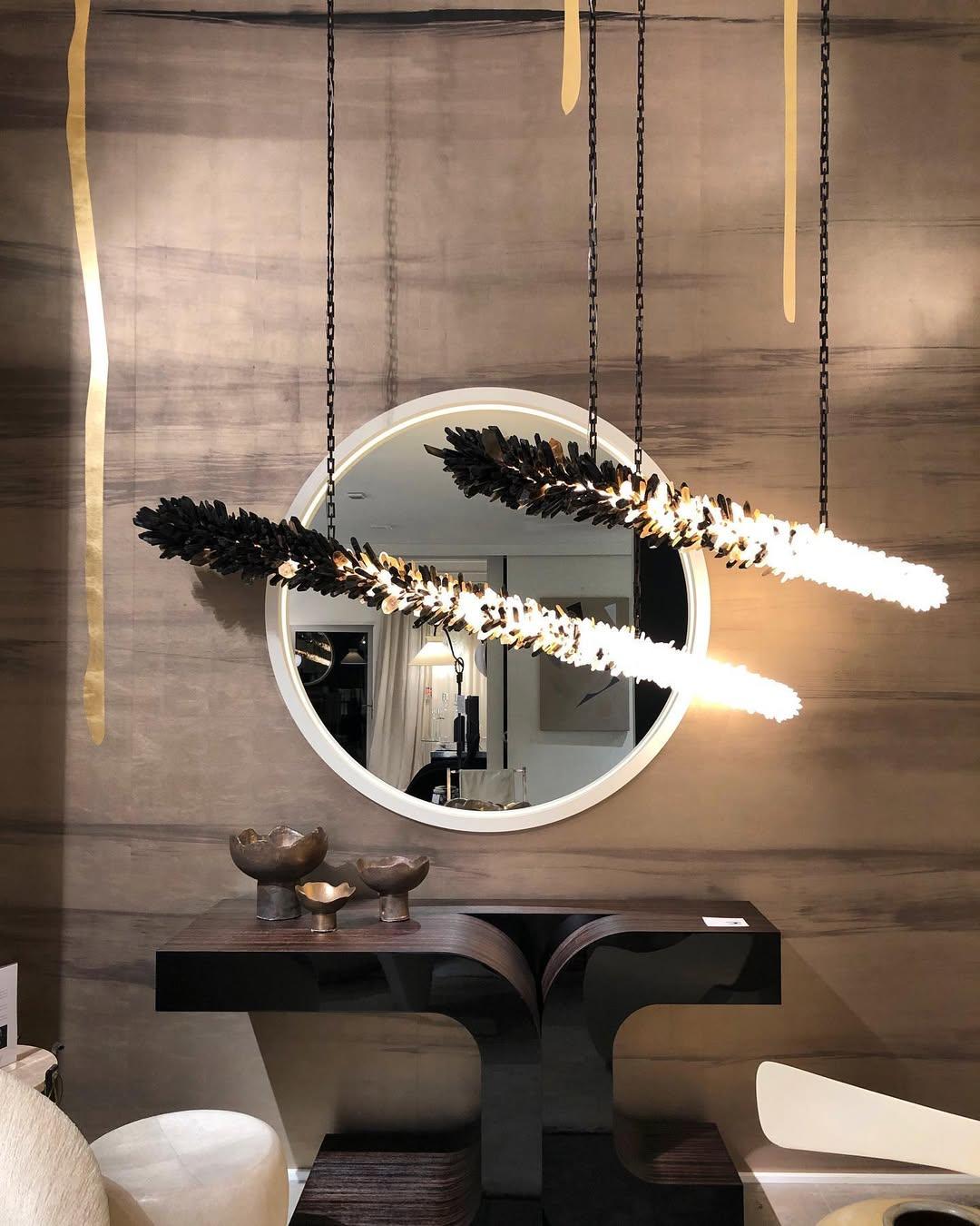 Lampada a sospensione Ombre Meteor Effect Natural Uncut Crystal 120 di Christopher Boots in vendita 10