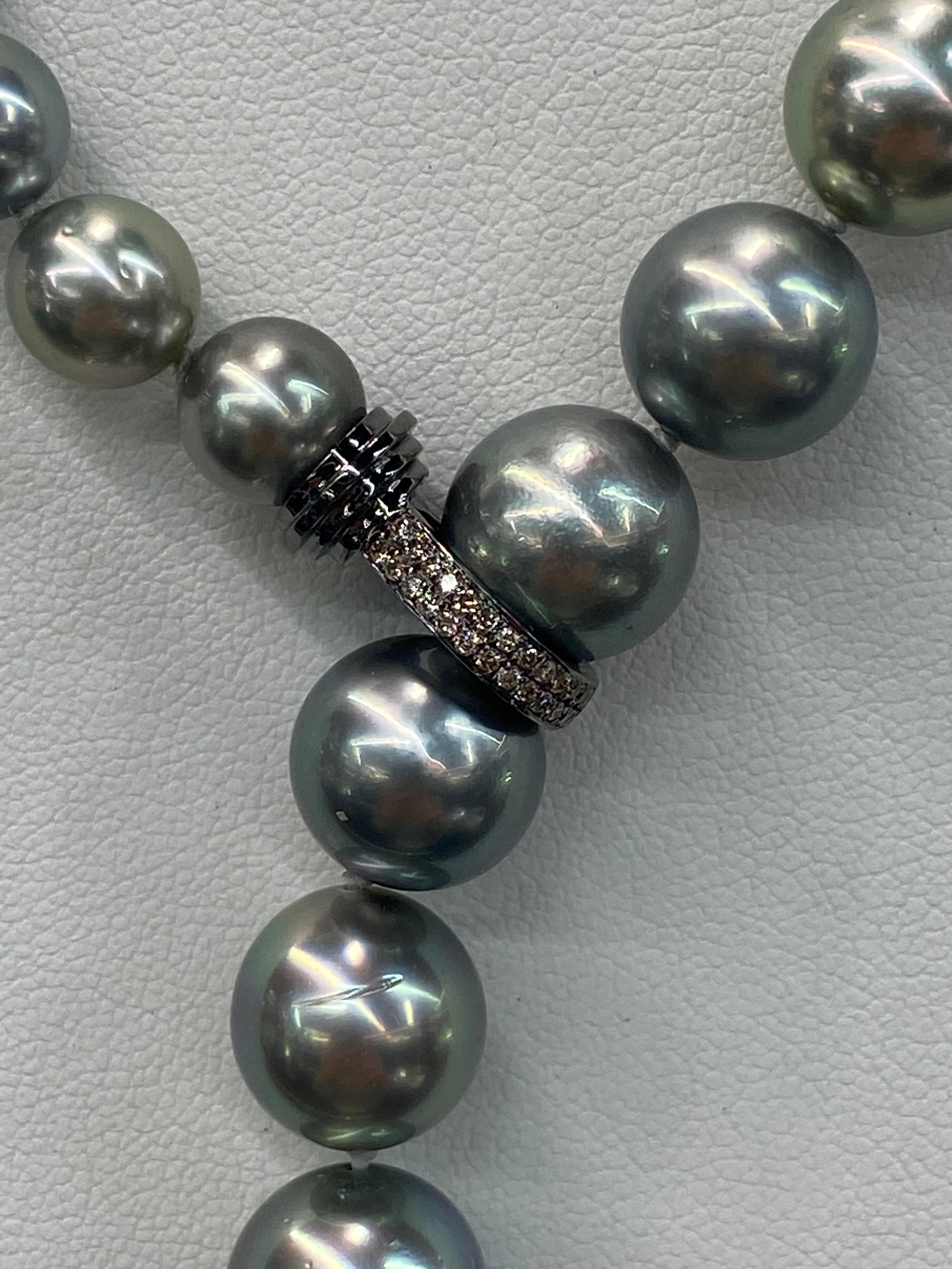 HARBOR D. Ombre Tahiti-Diamant-Perlenkette 8-13,9 MM (Zeitgenössisch)